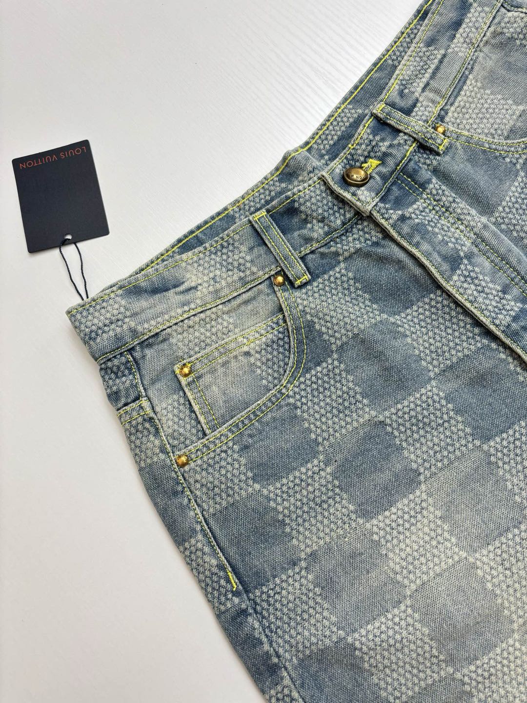 Louis Vuitton Damier denim pants（1AFQGR）
