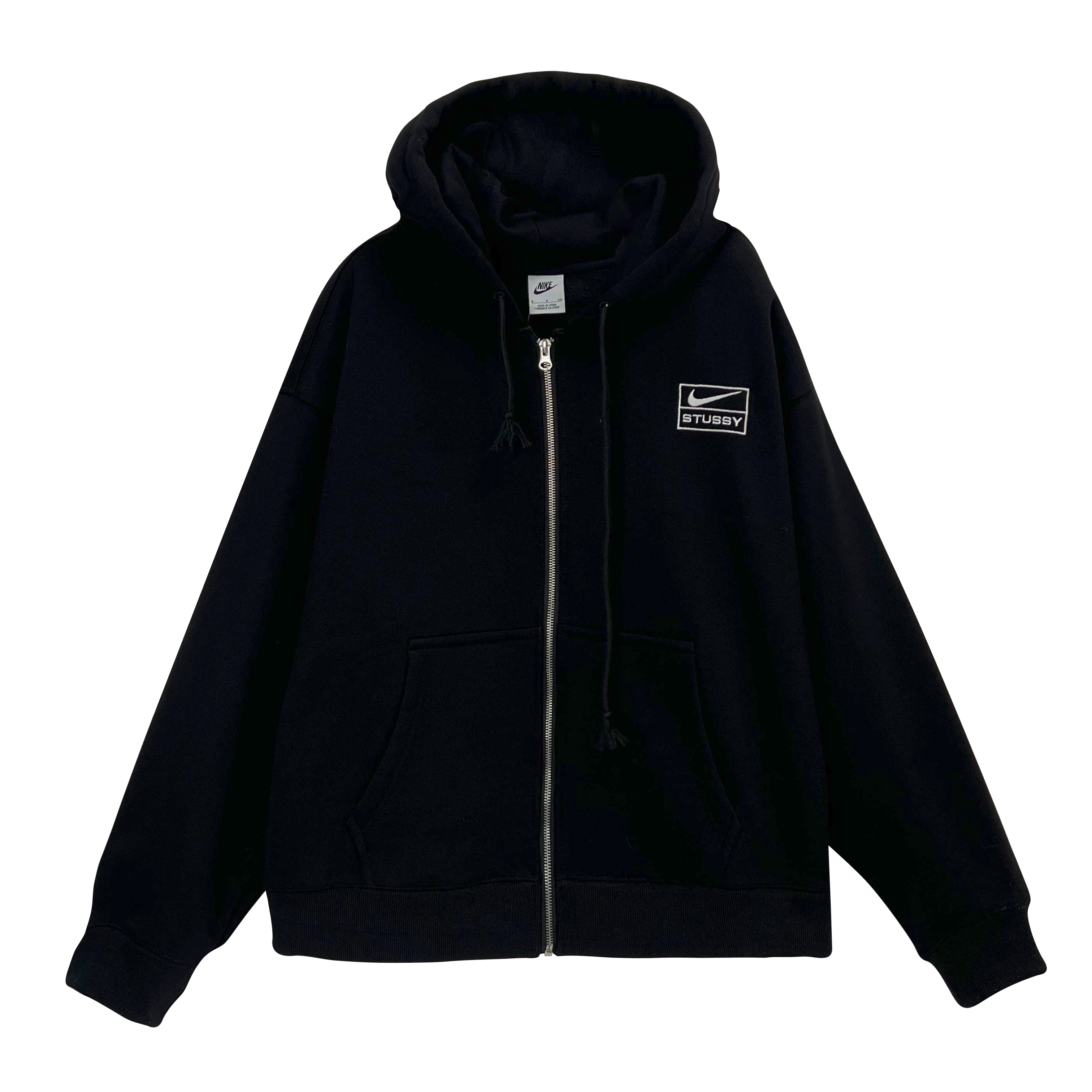 Nike x Stussy Washed Fleece Hoodie "Black"（FJ9176-010）