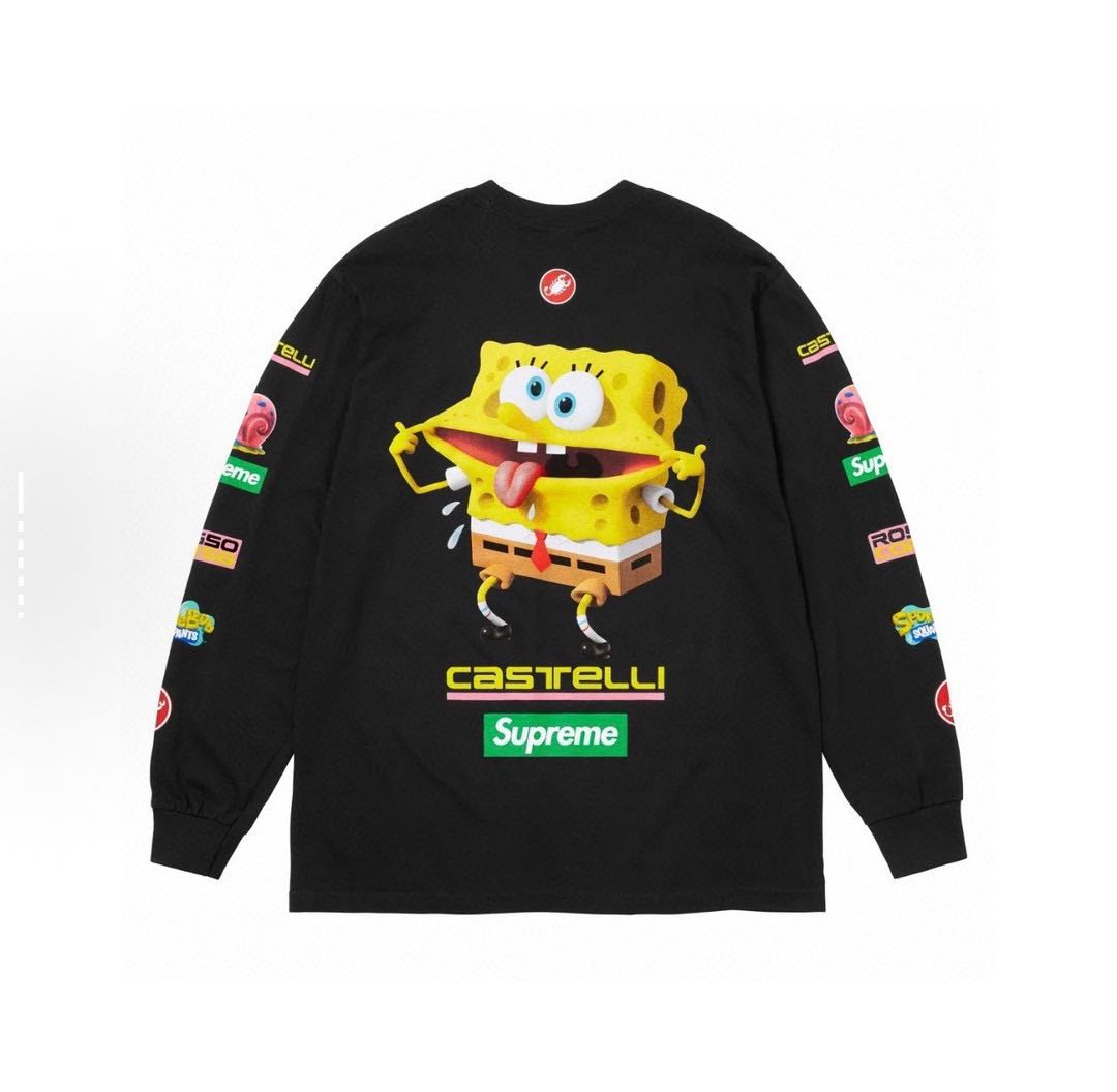 Supreme x SpongeBob L/S Tee Long Sleeve Tee (SUP-SS25-250）