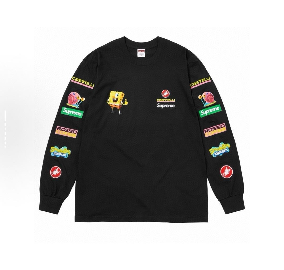 Supreme x SpongeBob L/S Tee Long Sleeve Tee (SUP-SS25-250）