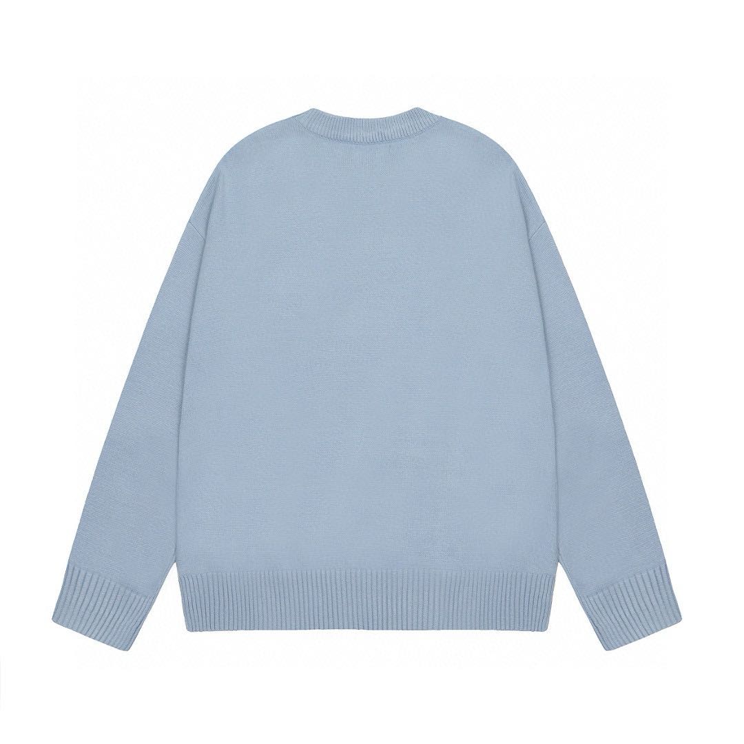 Ami Paris Ami De Coeur Sweater Blue（UKS006018-4843）