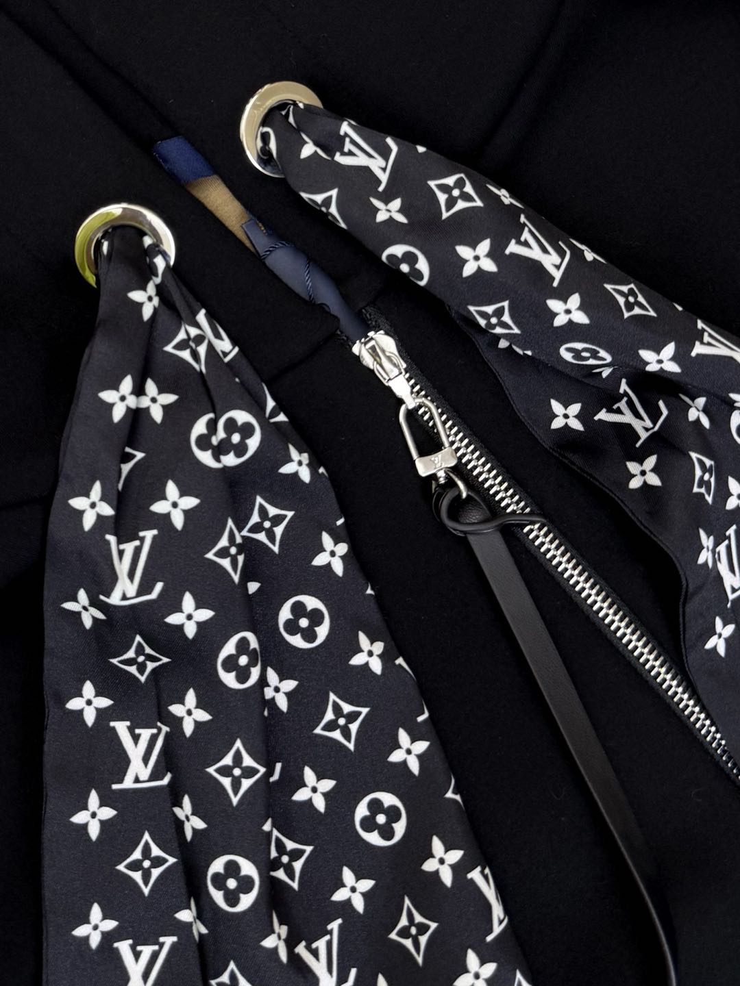 Louis Vuitton Monogram scarf zip-up hooded jacket（1AIR90）