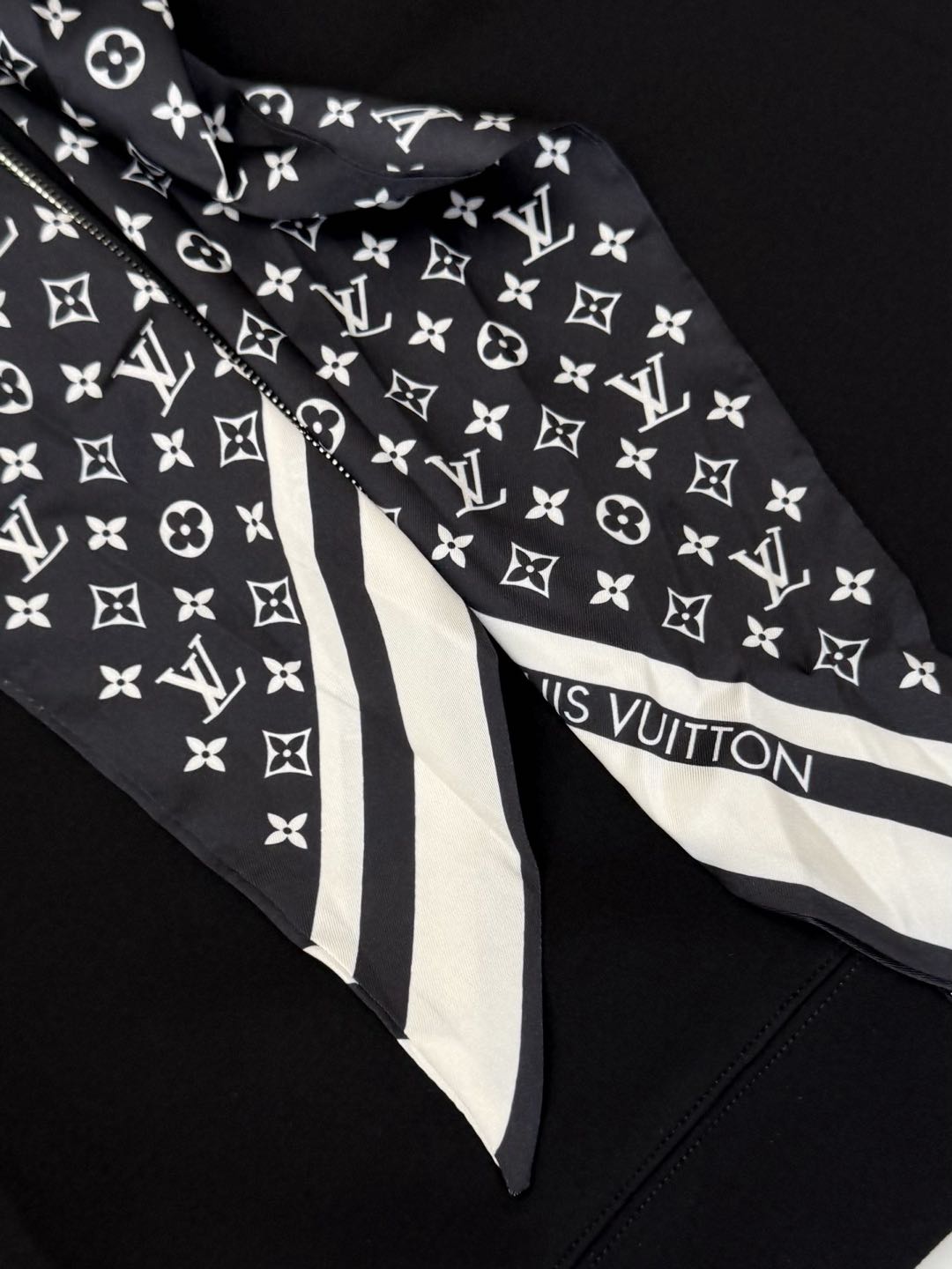 Louis Vuitton Monogram scarf zip-up hooded jacket（1AIR90）