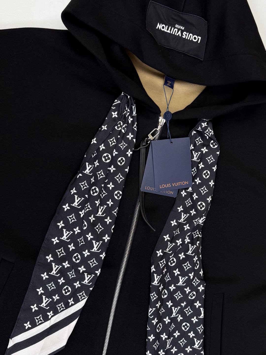 Louis Vuitton Monogram scarf zip-up hooded jacket（1AIR90）