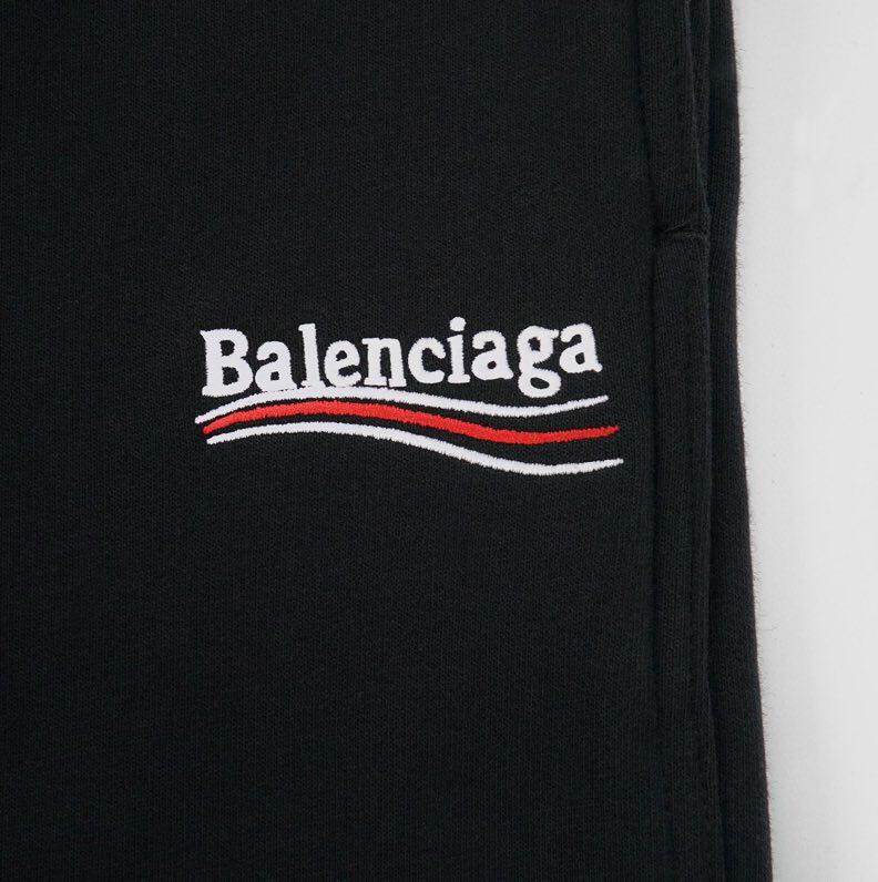 BALENCIAGA MEN’S Political Campaign Baggy Sweatpants "Black"(744513TOVV11000）