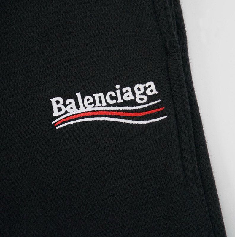 BALENCIAGA MEN’S Political Campaign Baggy Sweatpants "Black"(744513TOVV11000）