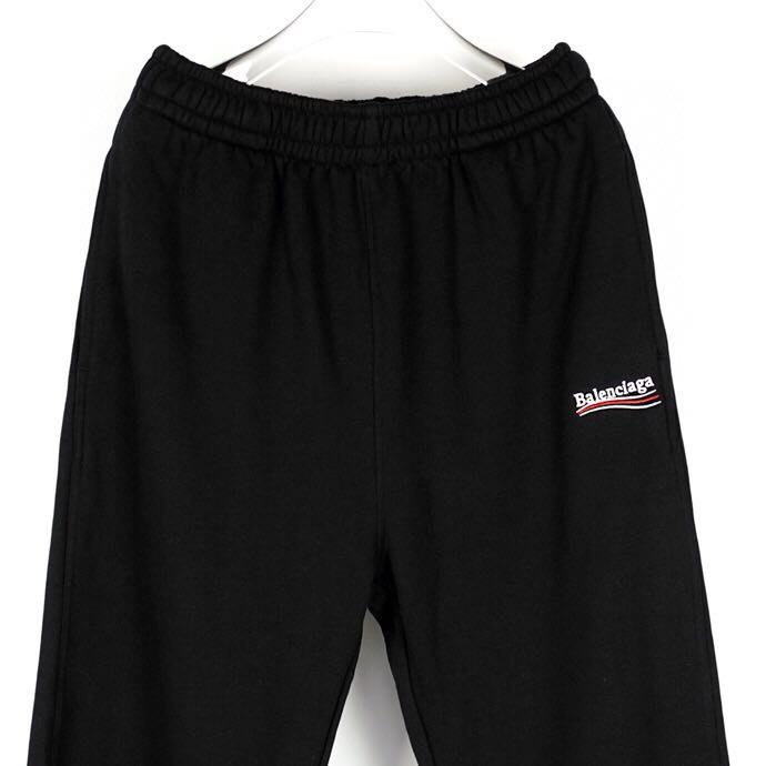 BALENCIAGA MEN’S Political Campaign Baggy Sweatpants "Black"(744513TOVV11000）