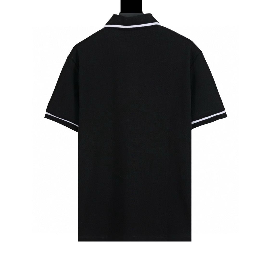 Celine embroidered cotton piqué polo shirt (2X68E043F-01OB）