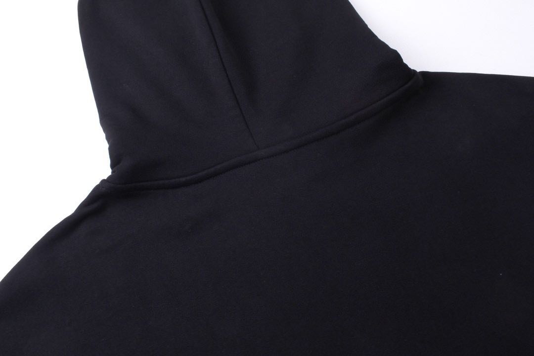 Balenciaga x adidas Logo Oversized Hoodie 'Black White'(712396TNVA91070）