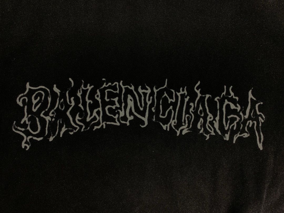 BALENCIAGA Loose-fitting Printed Short-sleeved Crew Neck T-shirt（641675TPVQ11569）