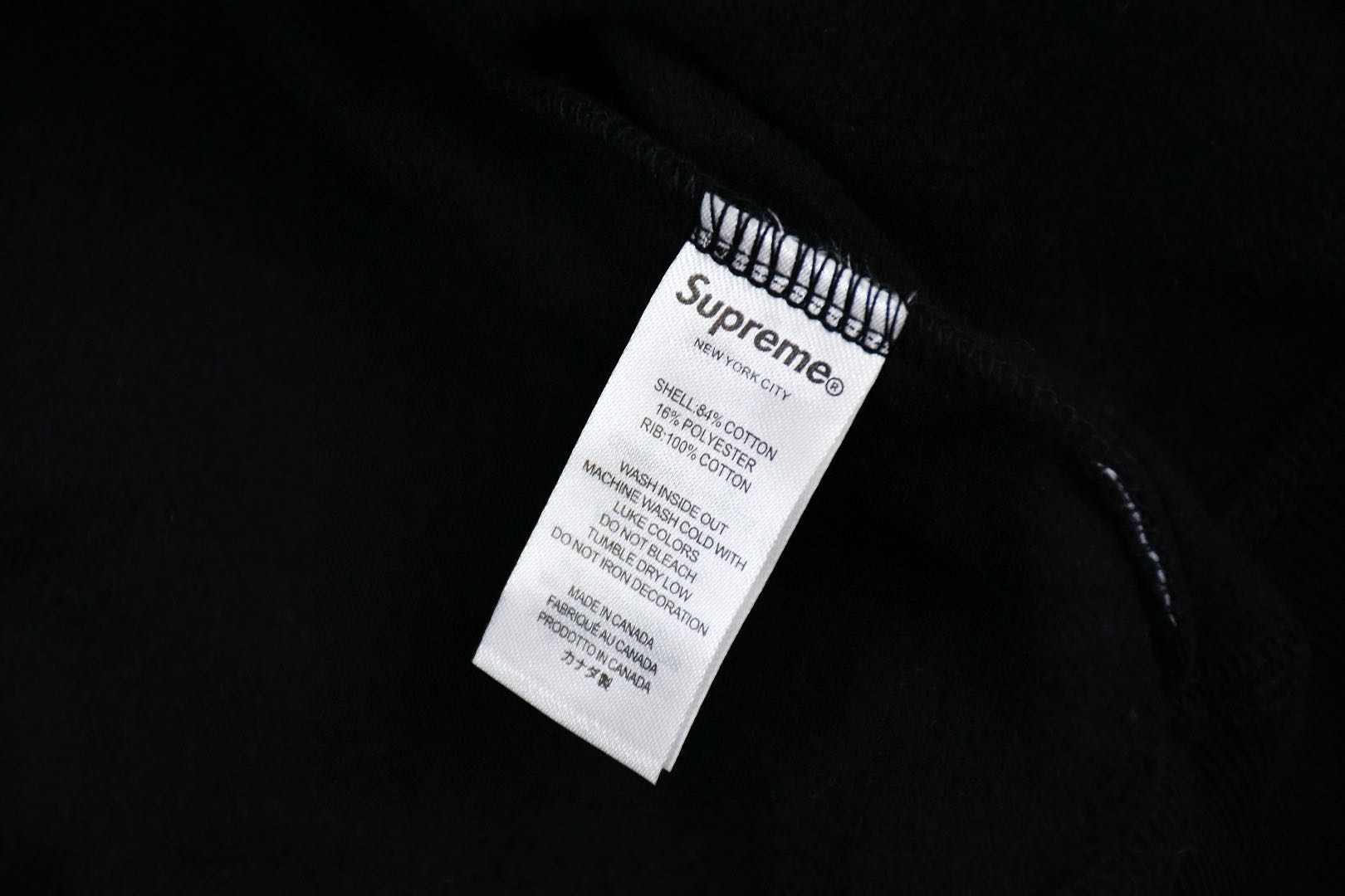 Supreme Small Box Zip Up Hooded Sweatshirt Black - 25SS（SUP-FW24-021）