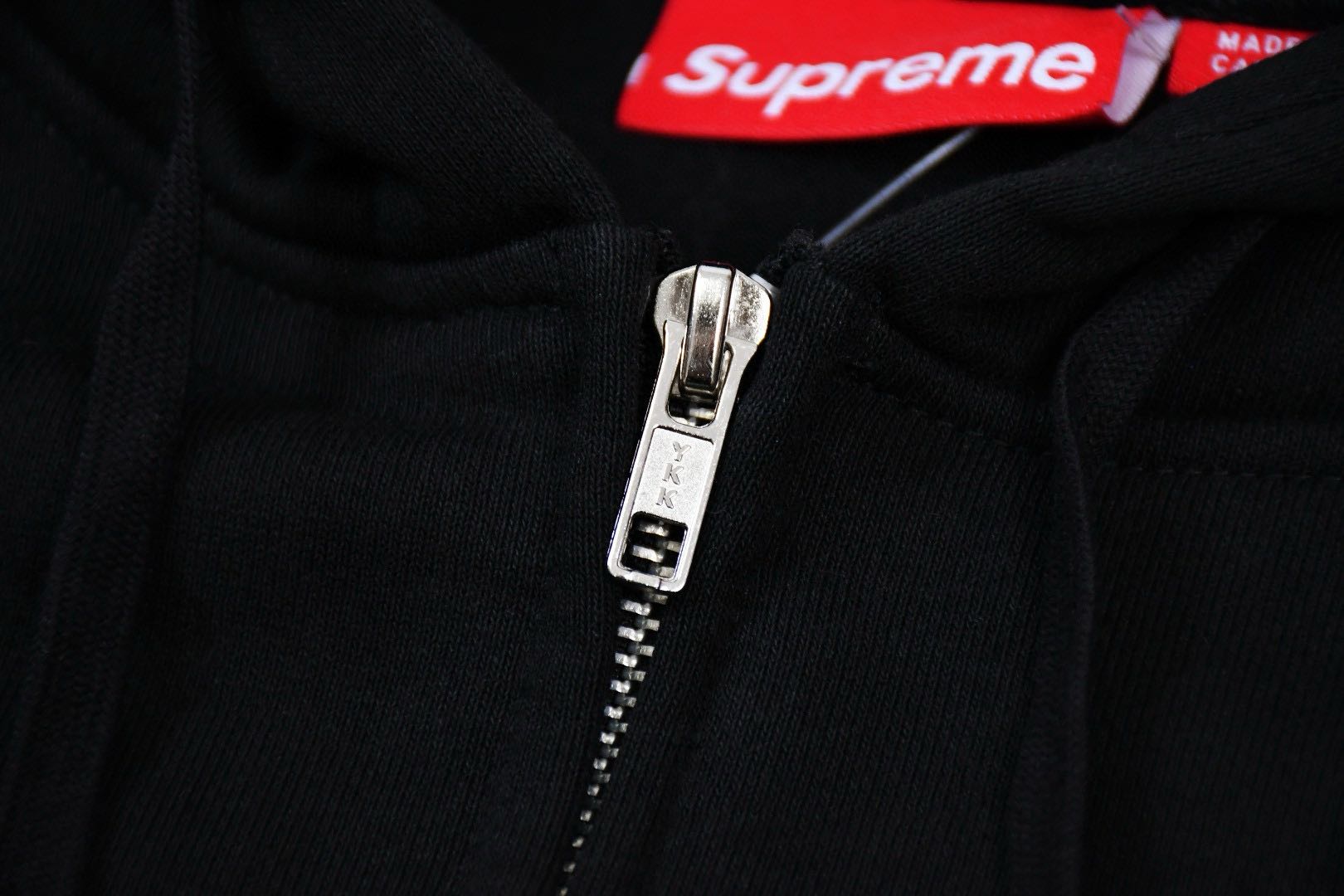 Supreme Small Box Zip Up Hooded Sweatshirt Black - 25SS（SUP-FW24-021）