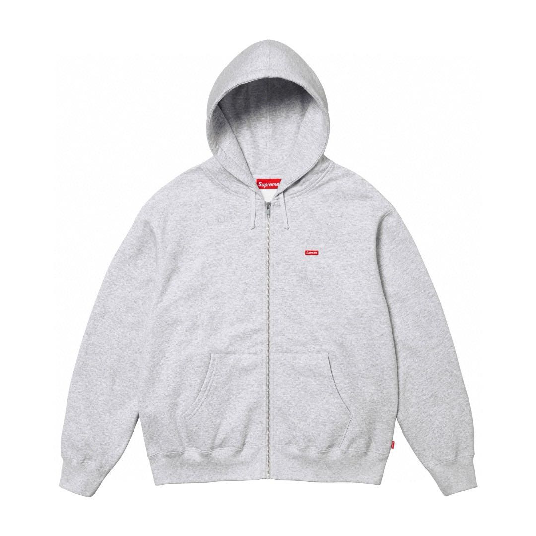 Supreme Small Box Zip Up Hooded Sweatshirt Black - 25SS（SUP-FW24-021）