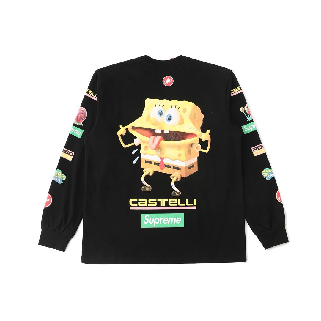 Supreme x SpongeBob L/S Tee Long Sleeve Tee (SUP-SS25-250）