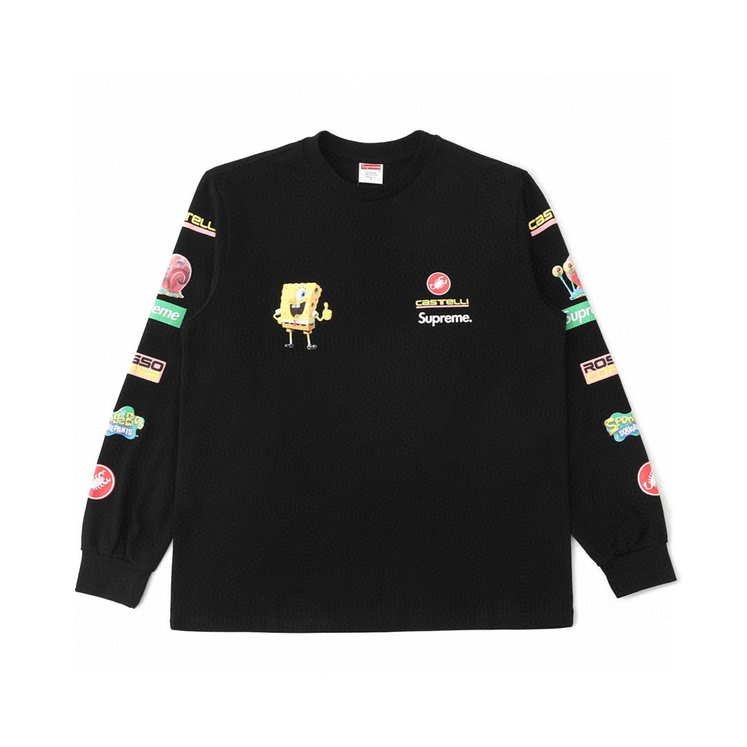 Supreme x SpongeBob L/S Tee Long Sleeve Tee (SUP-SS25-250）