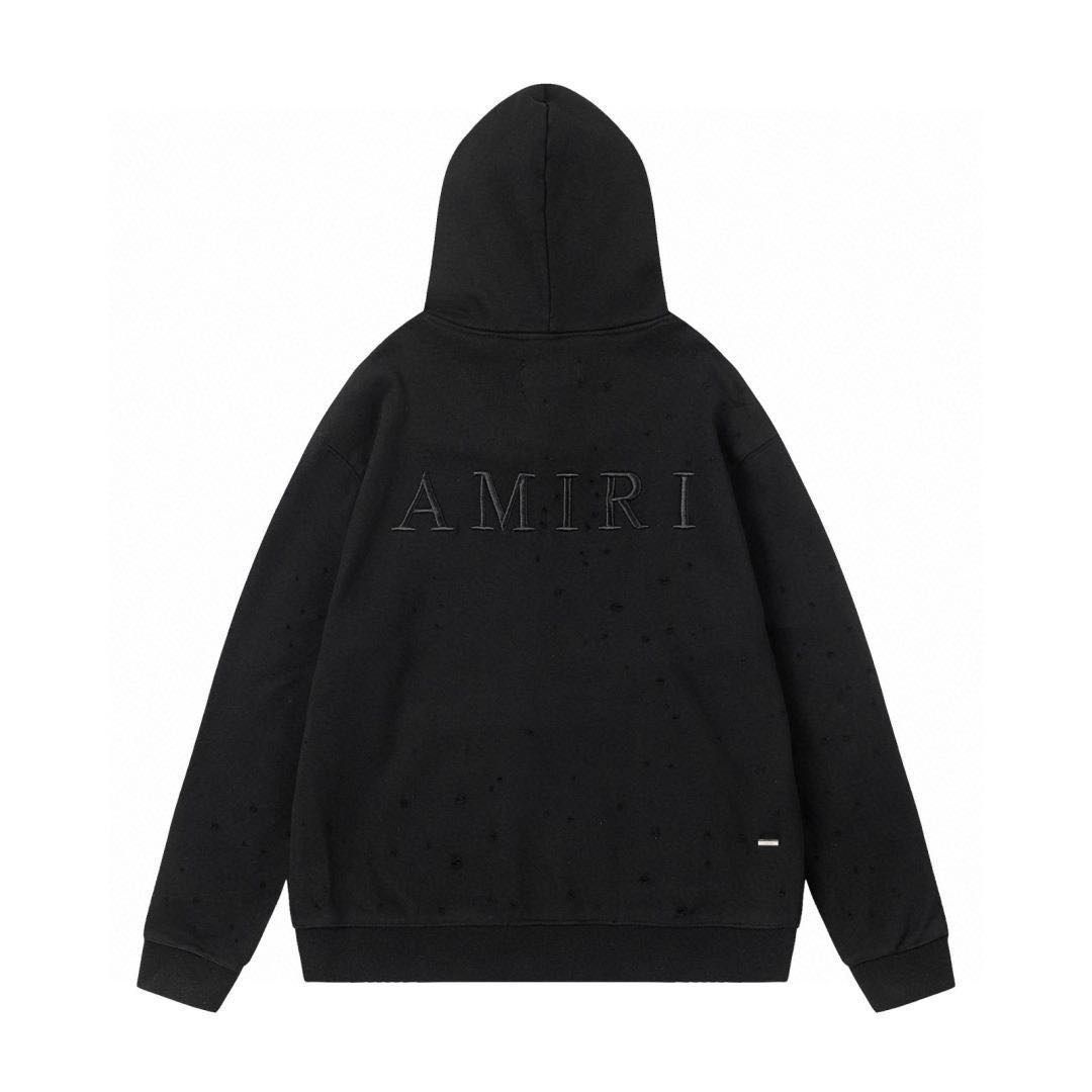 AMIRI MA Shotgun Embroidered Logo Hoodie Grey (AMJYHD1041-030）