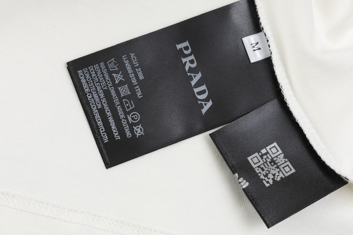 PRADA Cotton short sleeve T-shirt  (POIZON240514148）