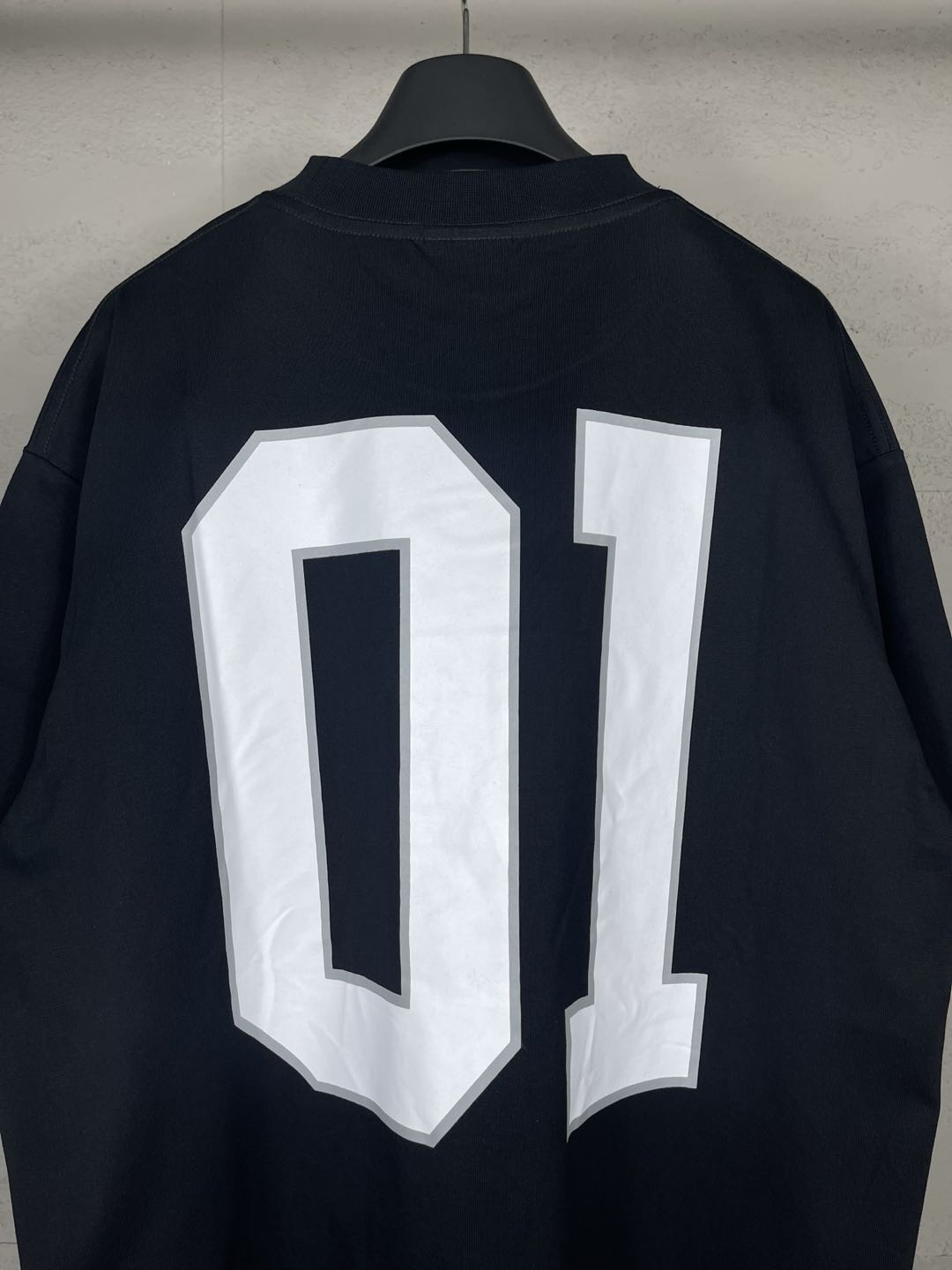 BALENCIAGA Men's Basketball Series Oversized T-Shirt "black"（787349TRVW91055）