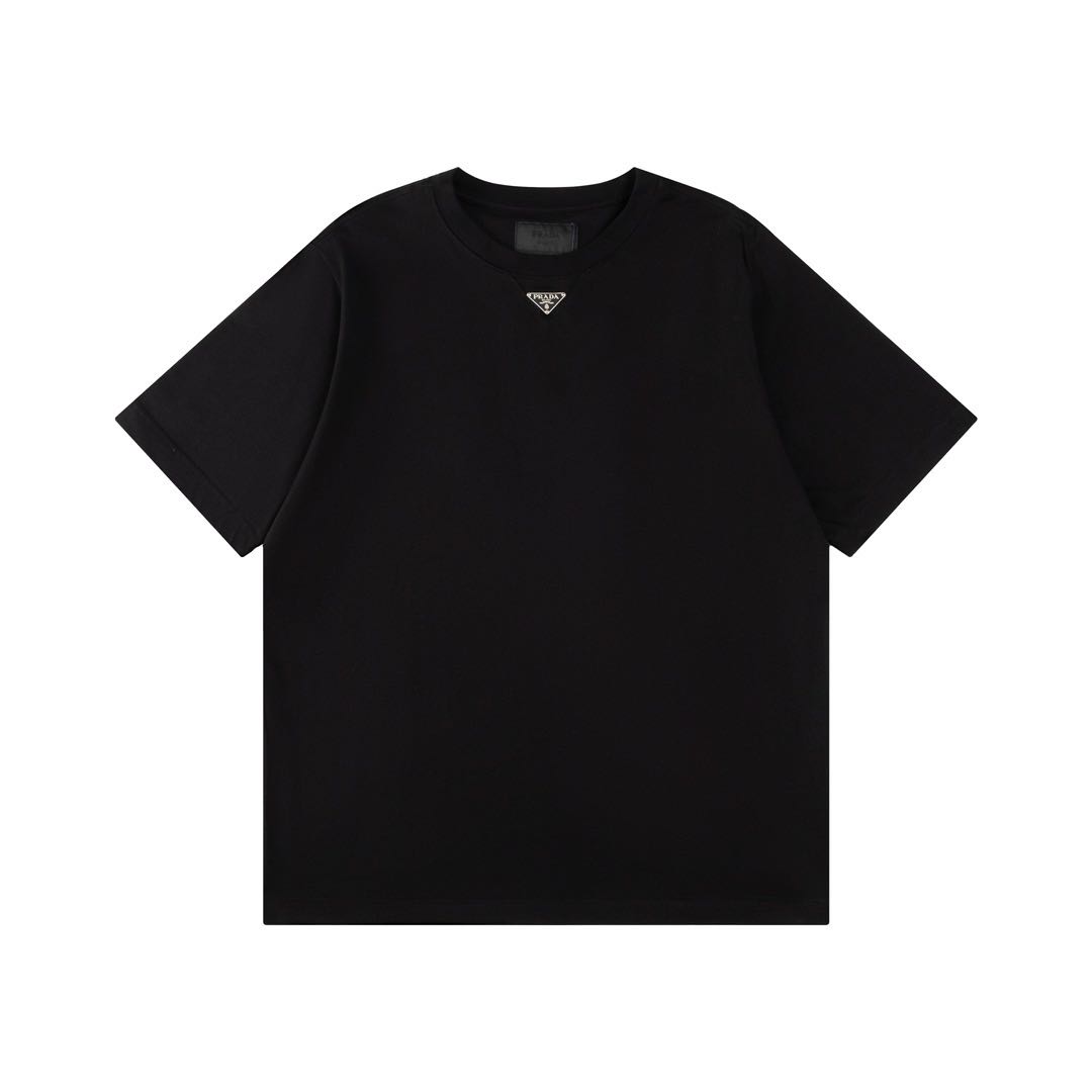 PRADA Cotton short sleeve T-shirt  (POIZON240514148）