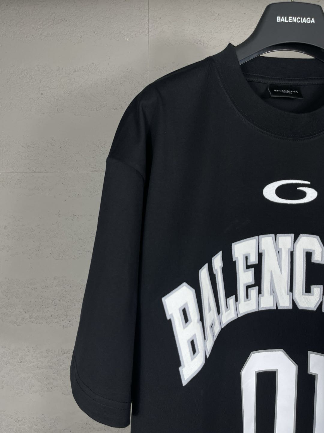 BALENCIAGA Men's Basketball Series Oversized T-Shirt "black"（787349TRVW91055）