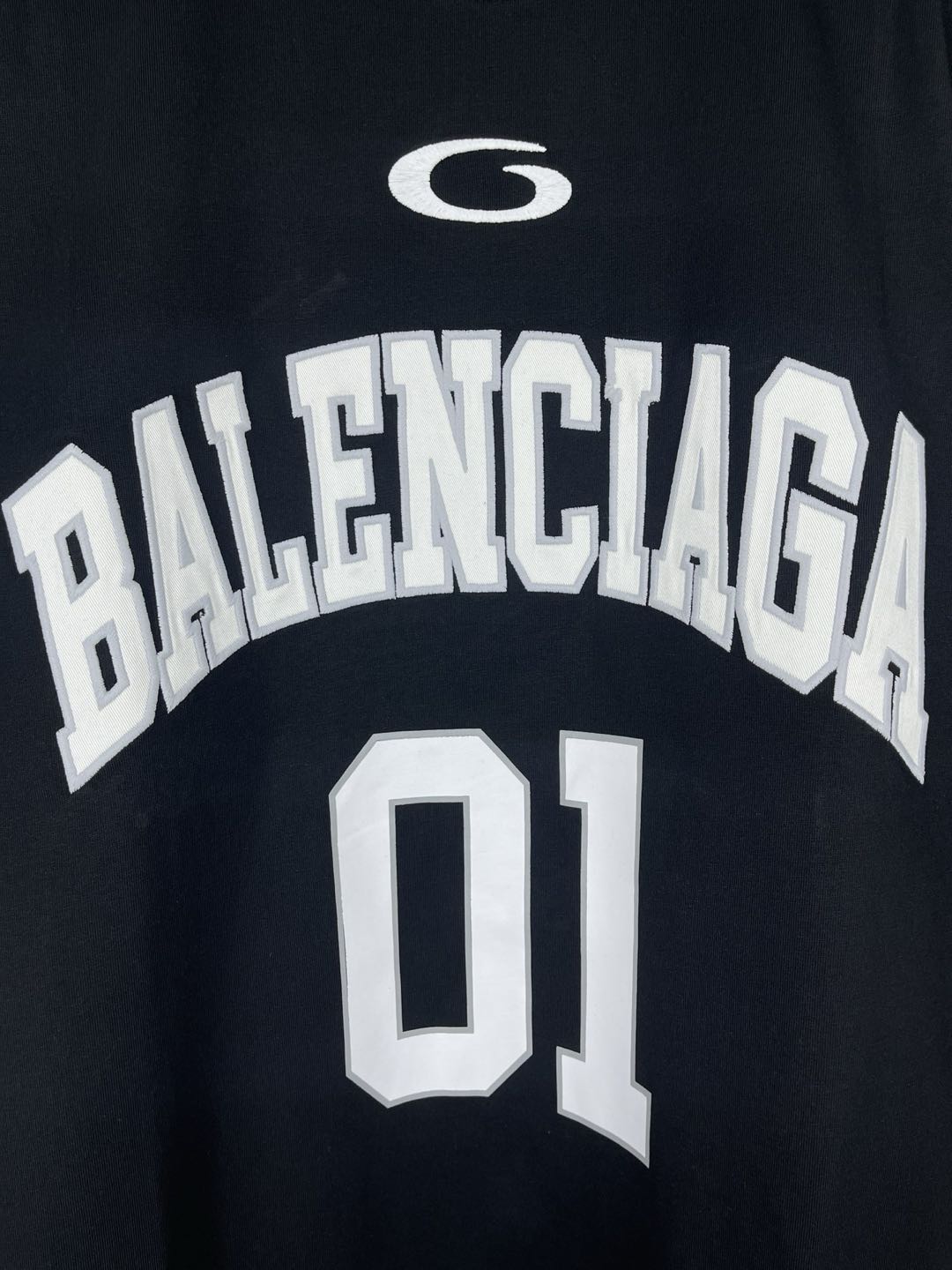 BALENCIAGA Men's Basketball Series Oversized T-Shirt "black"（787349TRVW91055）