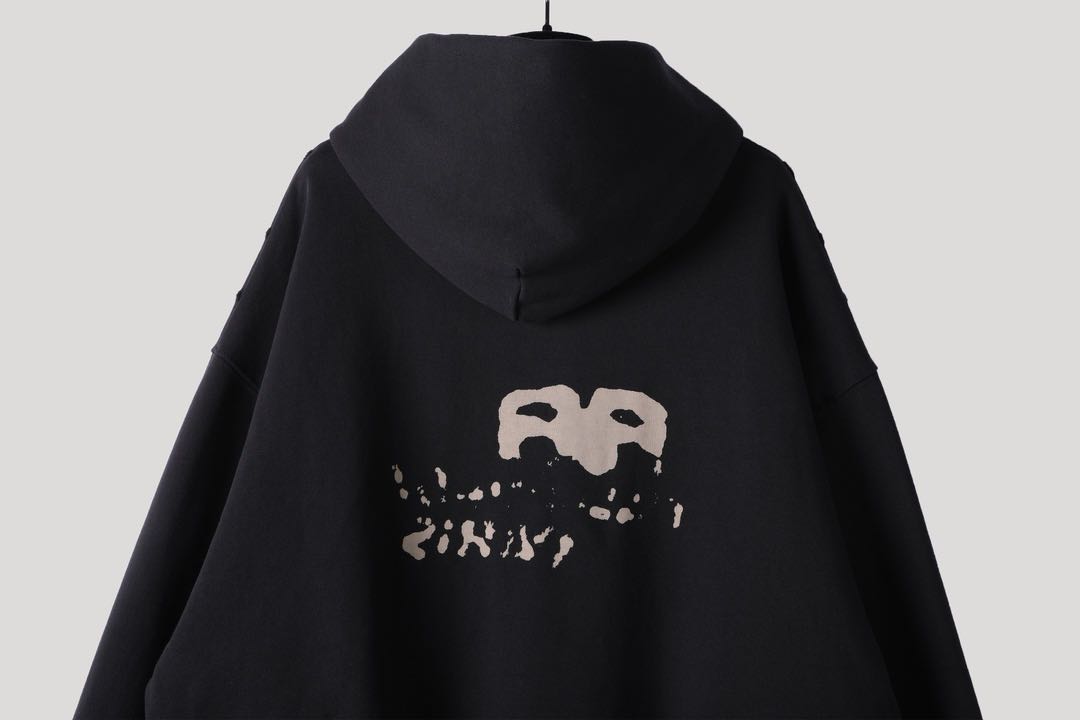Balenciaga Hand-Drawn BB Icon Hoodie Large Fit 'Black' (620973TNVQ11059）
