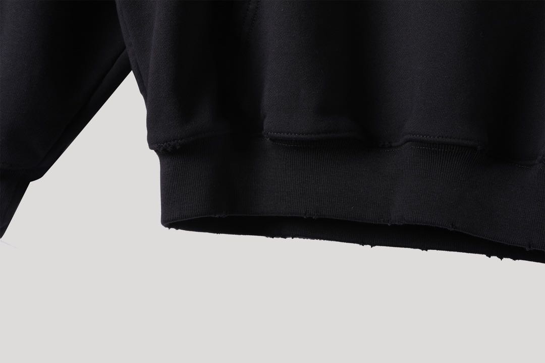 Balenciaga Hand-Drawn BB Icon Hoodie Large Fit 'Black' (620973TNVQ11059）