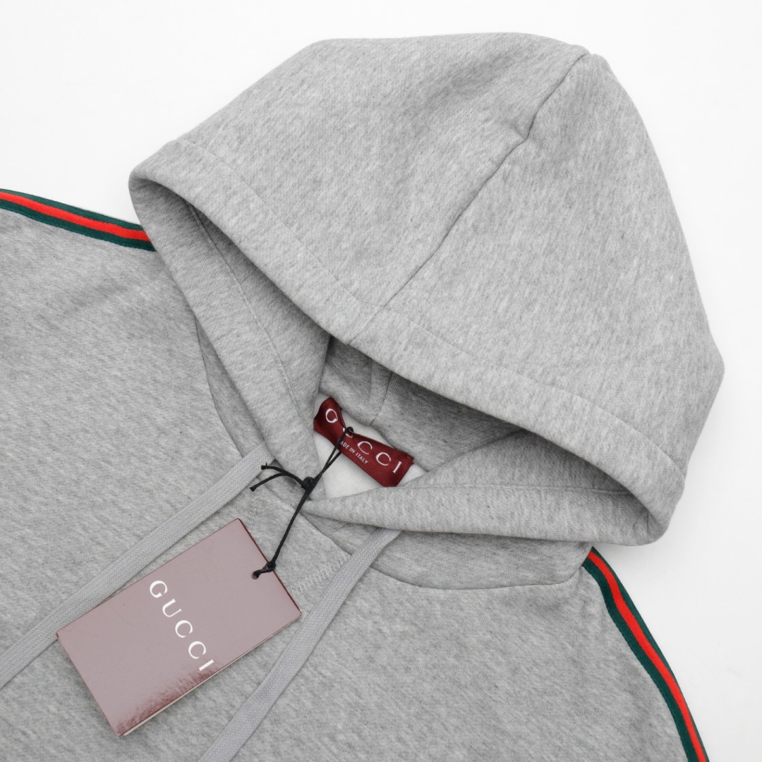 GUCCI Knitted cotton hooded sweatshirt（768444-XJG2X-1160）