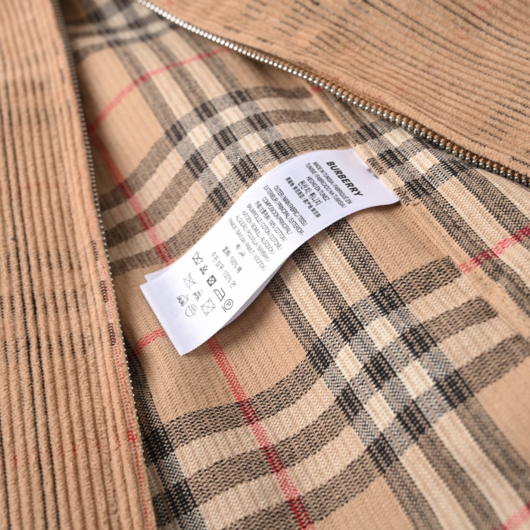 Burberry Check Corduroy Oversized Shirt（80719431）