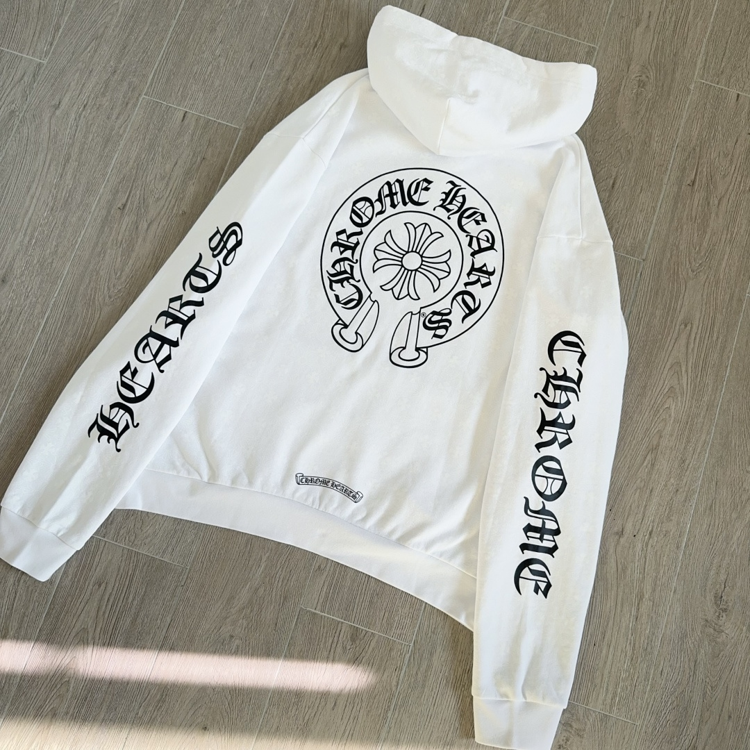 Chrome-patterned men's pullover hoodie (CH-2022110801）