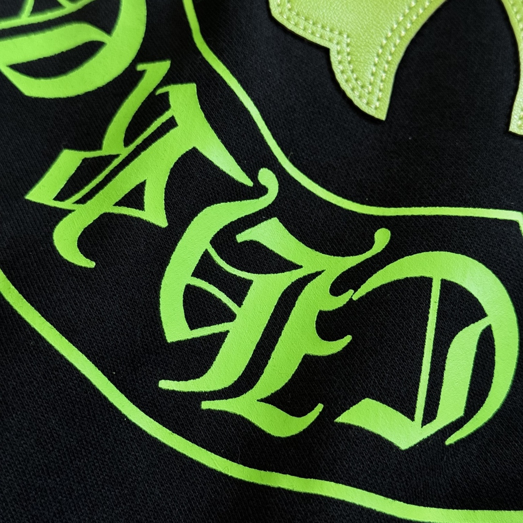 Chrome Hearts HD PLVR CHARITY Charity CH Plus Leather Patchwork Hoodie (CH-25-134）