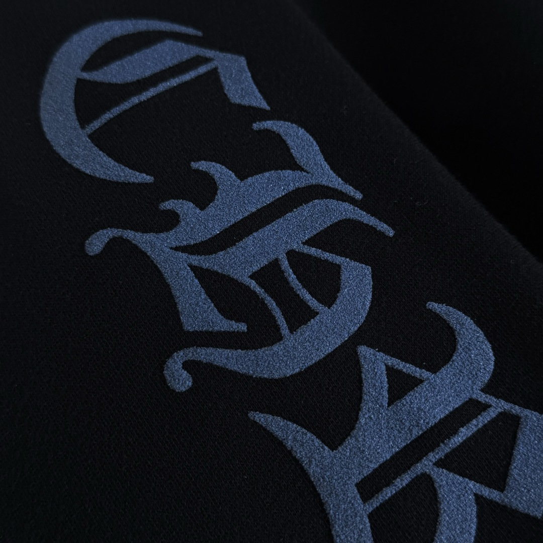 Chrome Hearts Men's Hoodie with Dagger Zipper Logo on Cuffs (CH-04533475）