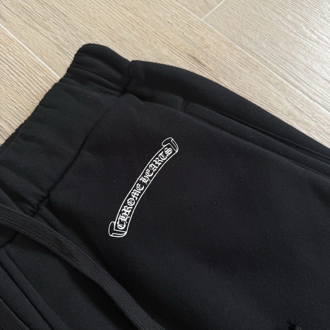Chrome Hearts Logo Sweatpants "Black" (CH-00006）