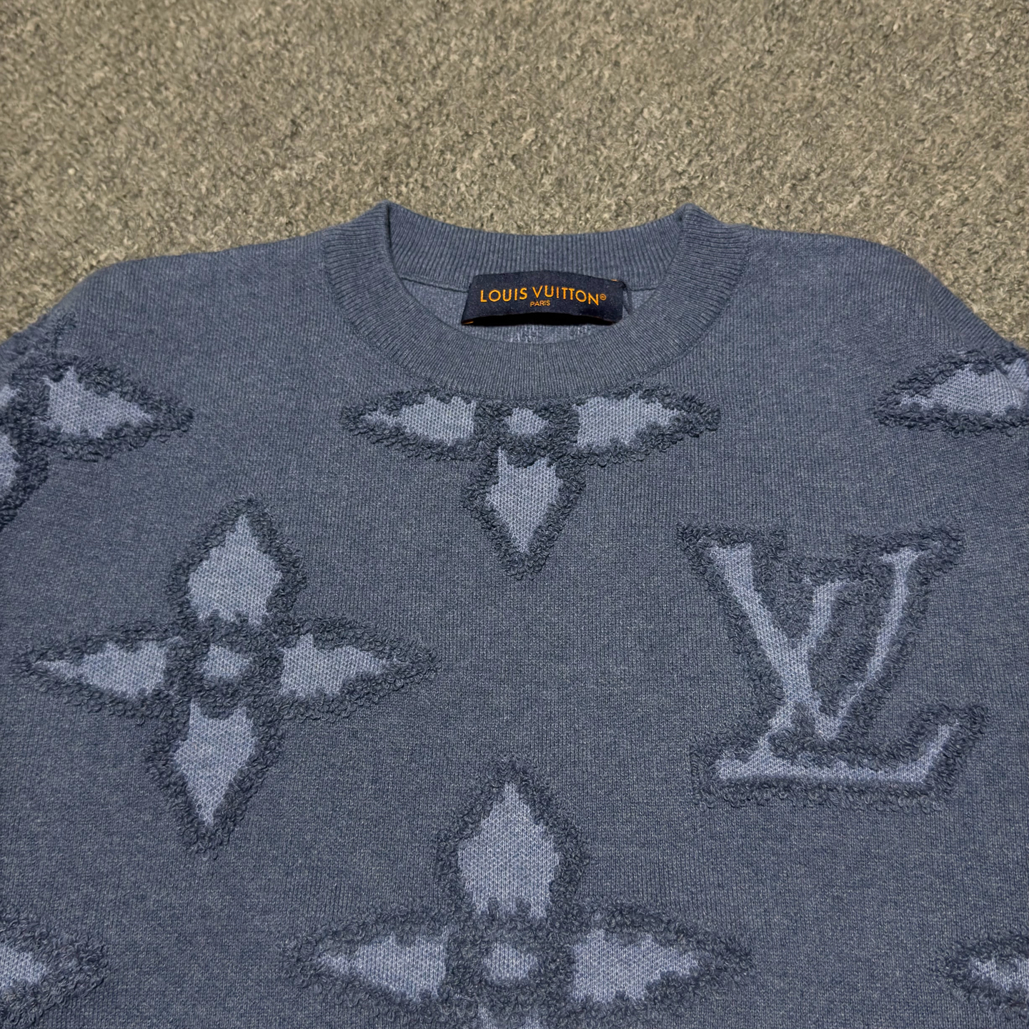 Louis Vuitton Textured cotton crew neck（1AFQQ3）
