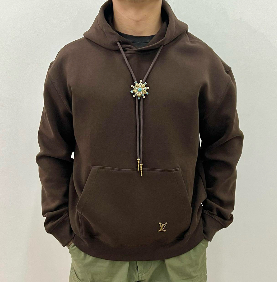 Louis Vuitton Embellished cotton hoodie（1AFWVV）