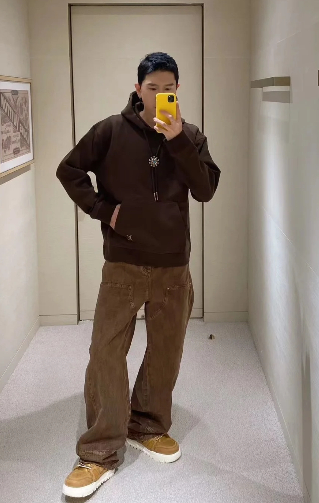 Louis Vuitton Embellished cotton hoodie（1AFWVV）