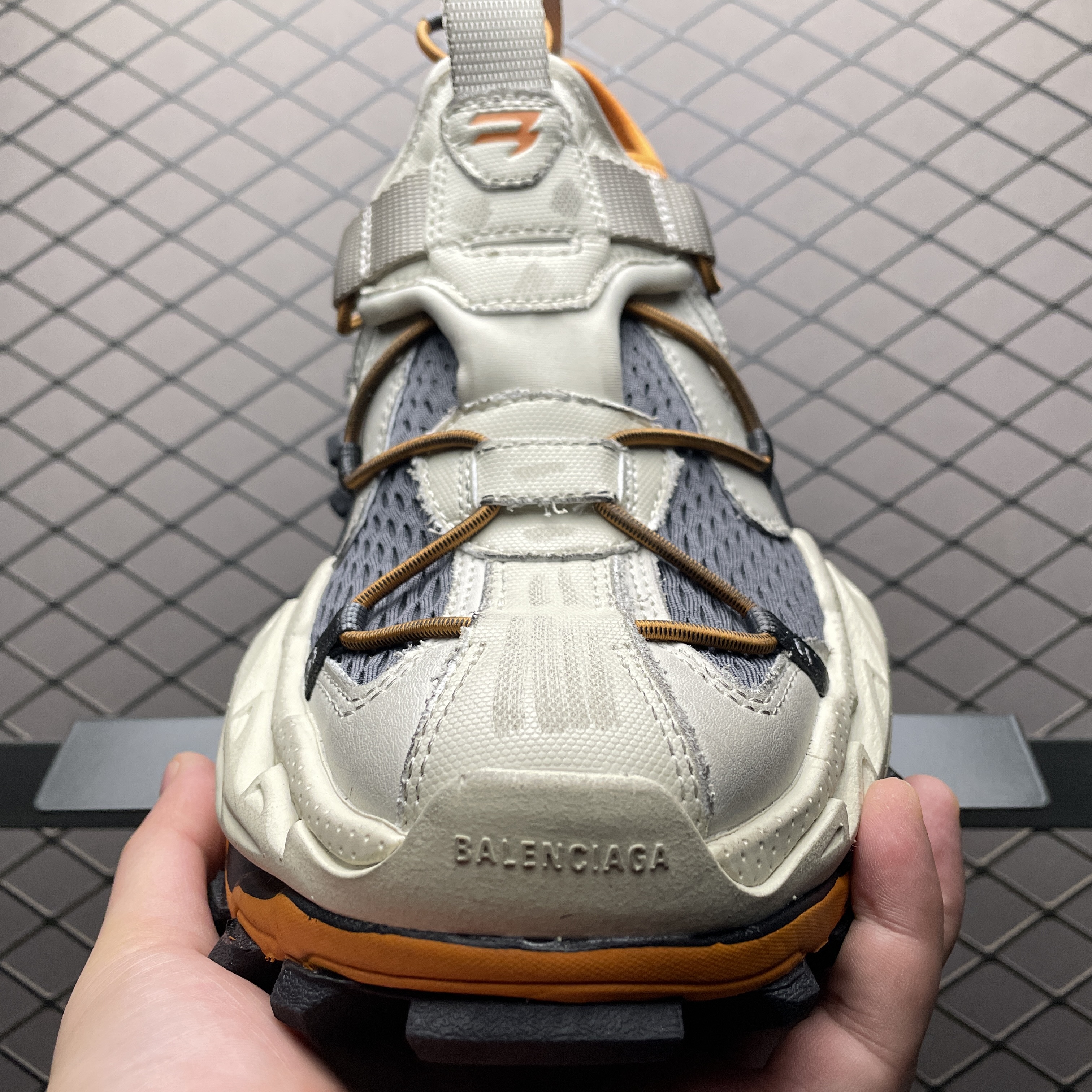 BALENCIAGA Hike Sneaker "Beige/Orange"（804921WHIKE2070）