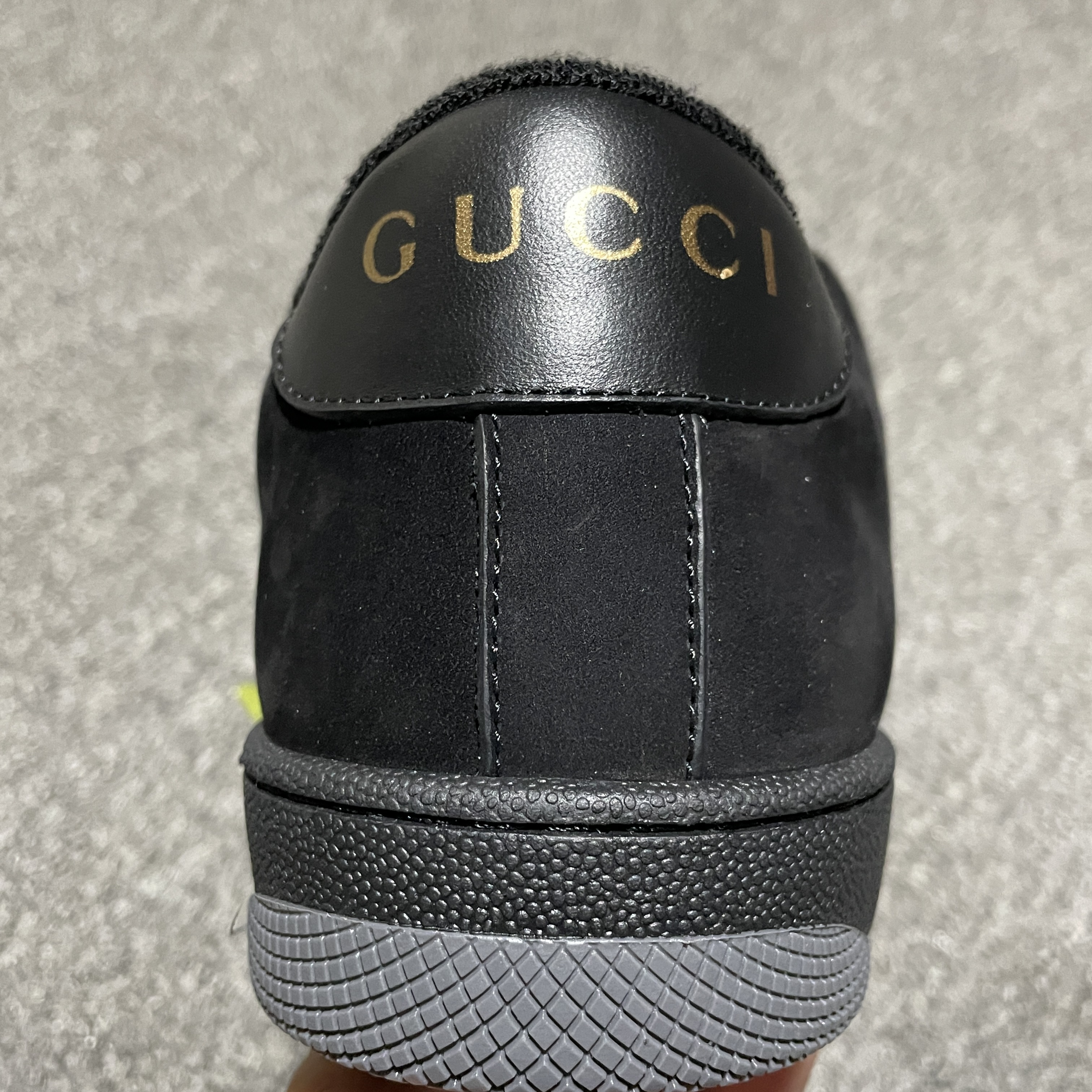Gucci Men's GG Screener sneaker in black GG canvas（576223FAD941058）