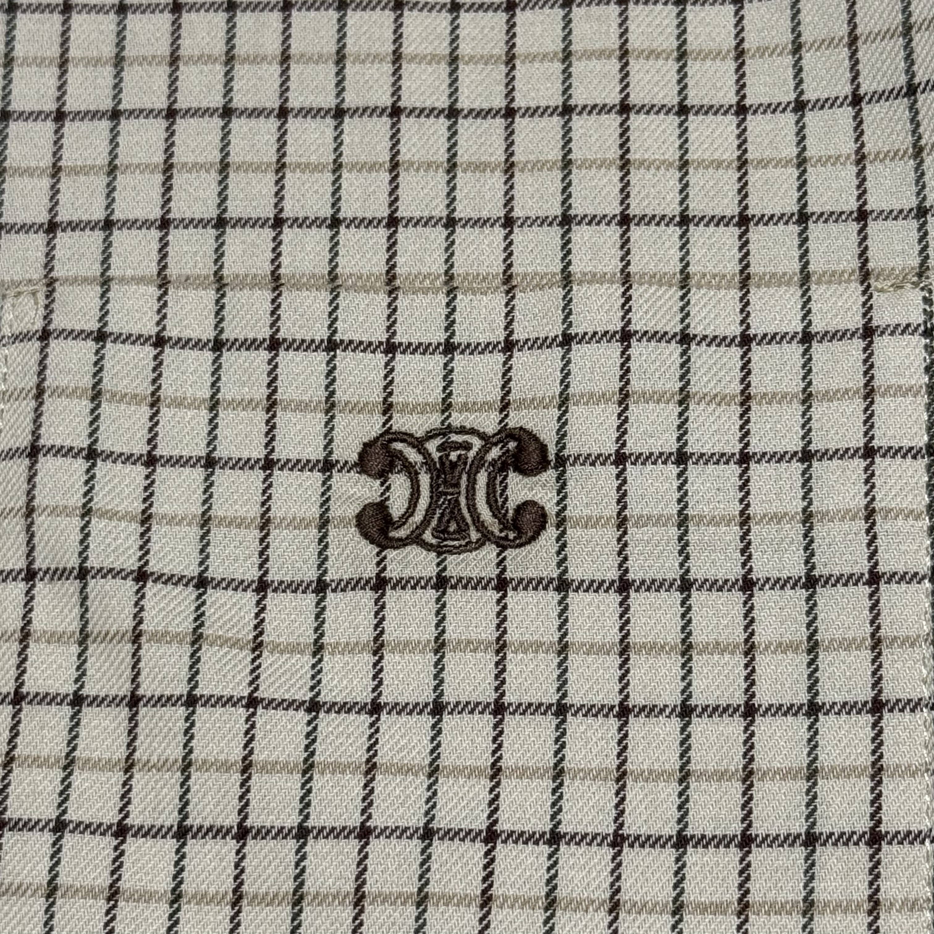 CELINE Loose Shirt 'Beige/Camel/Marron'  (2C982113Q-02MX）