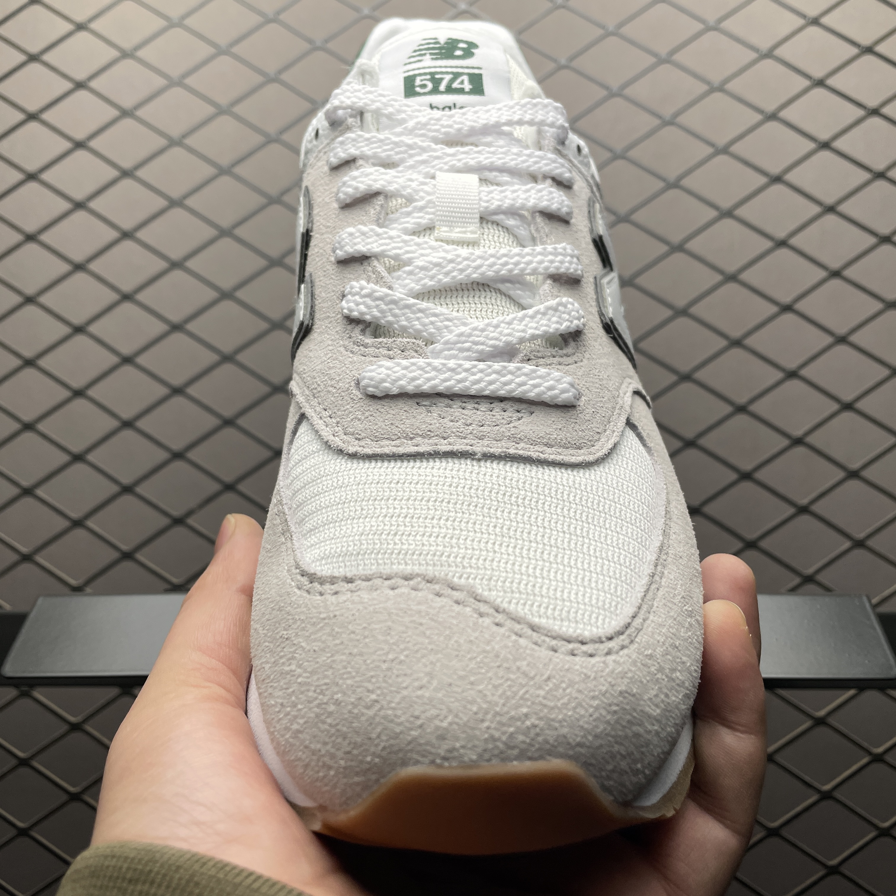 New Balance 574 "White/Green/Gum" (ML574TD2）