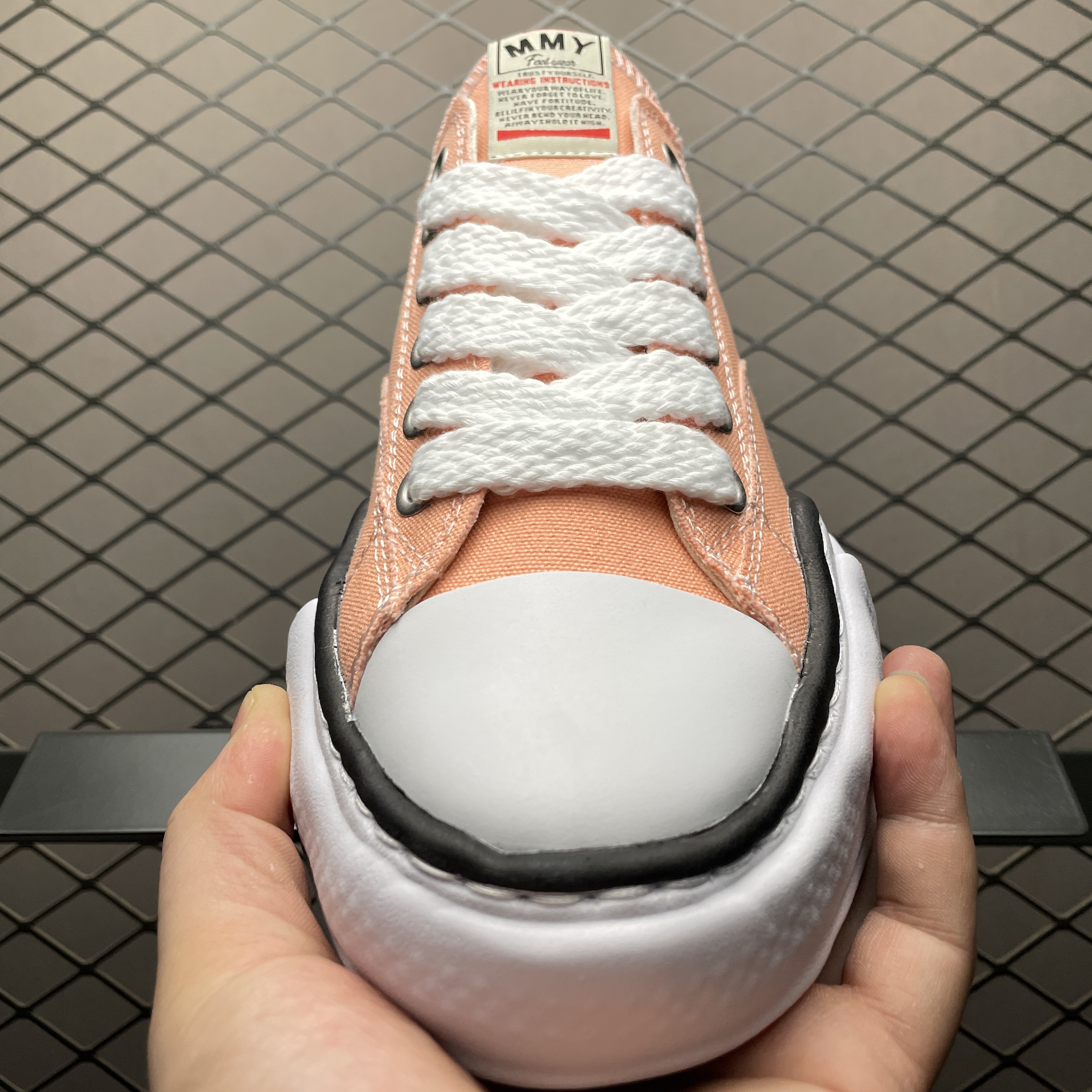 Maison MIHARA YASUHIRO PETERSON OG Sole Canvas Low-top Sneaker "Pink" (A01FW702)