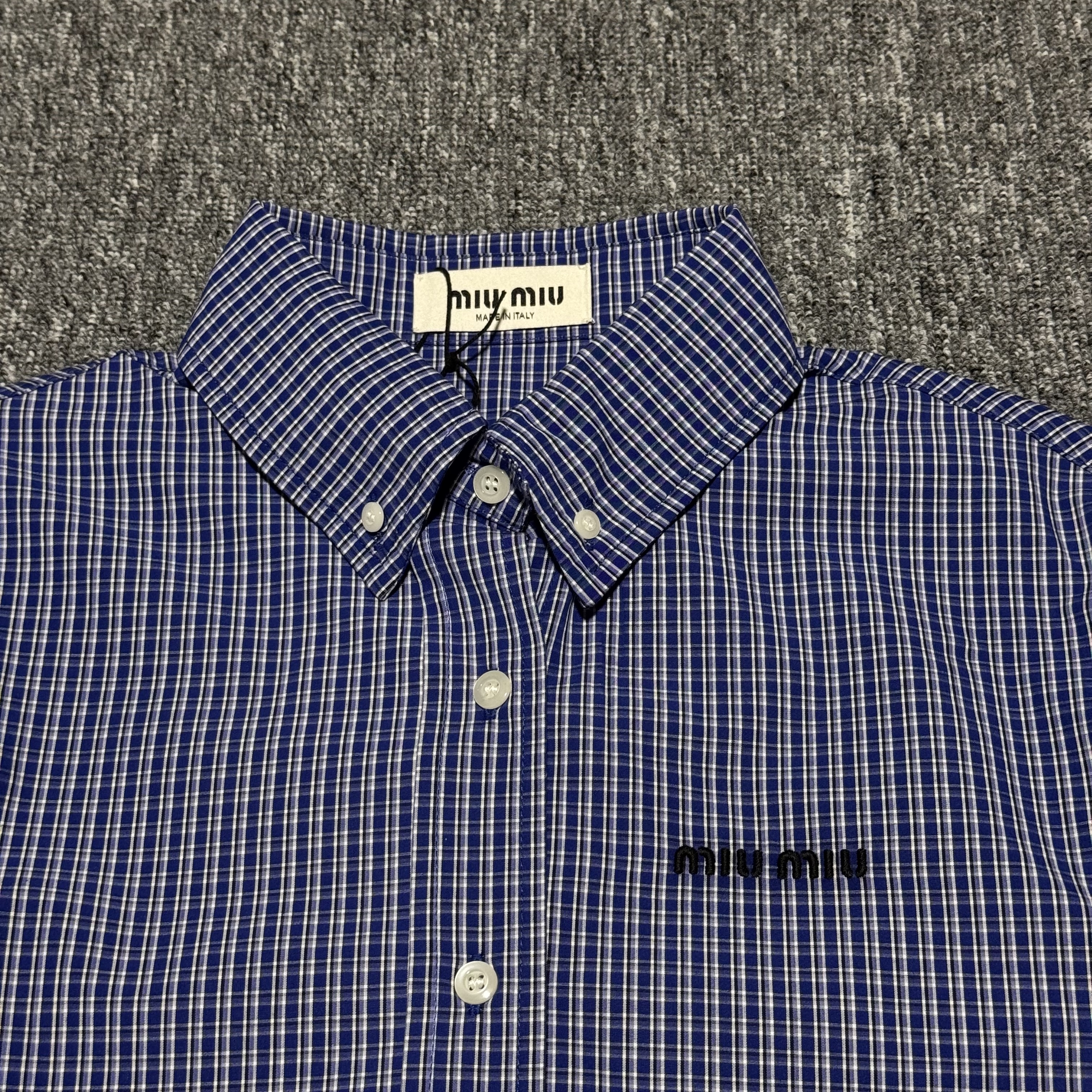 miumiu plaid shirt（MK1842-142K-F0013-S-OOO）