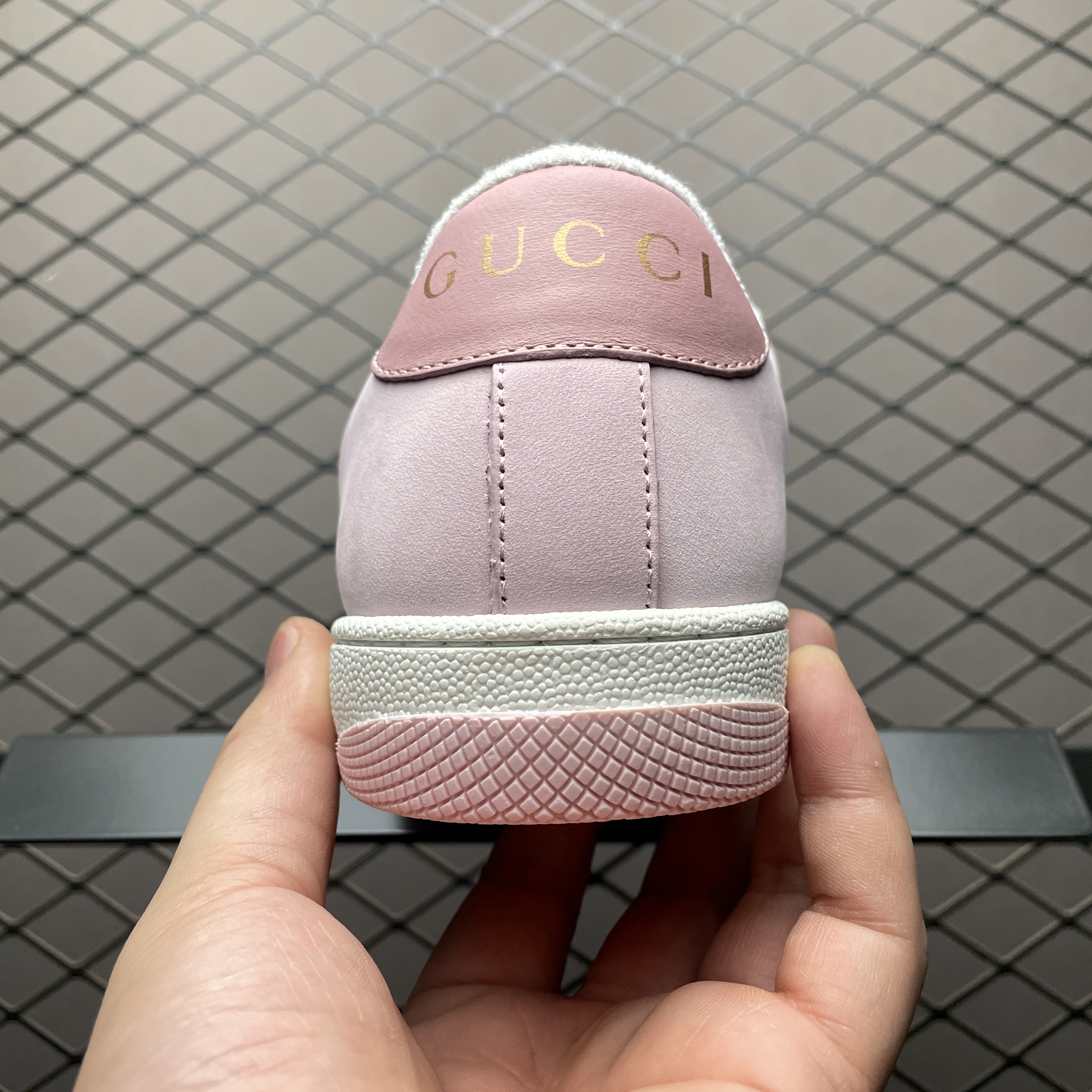 Gucci Screener Low-Top Sneakers 'White Pink'（677423HVKI09090）