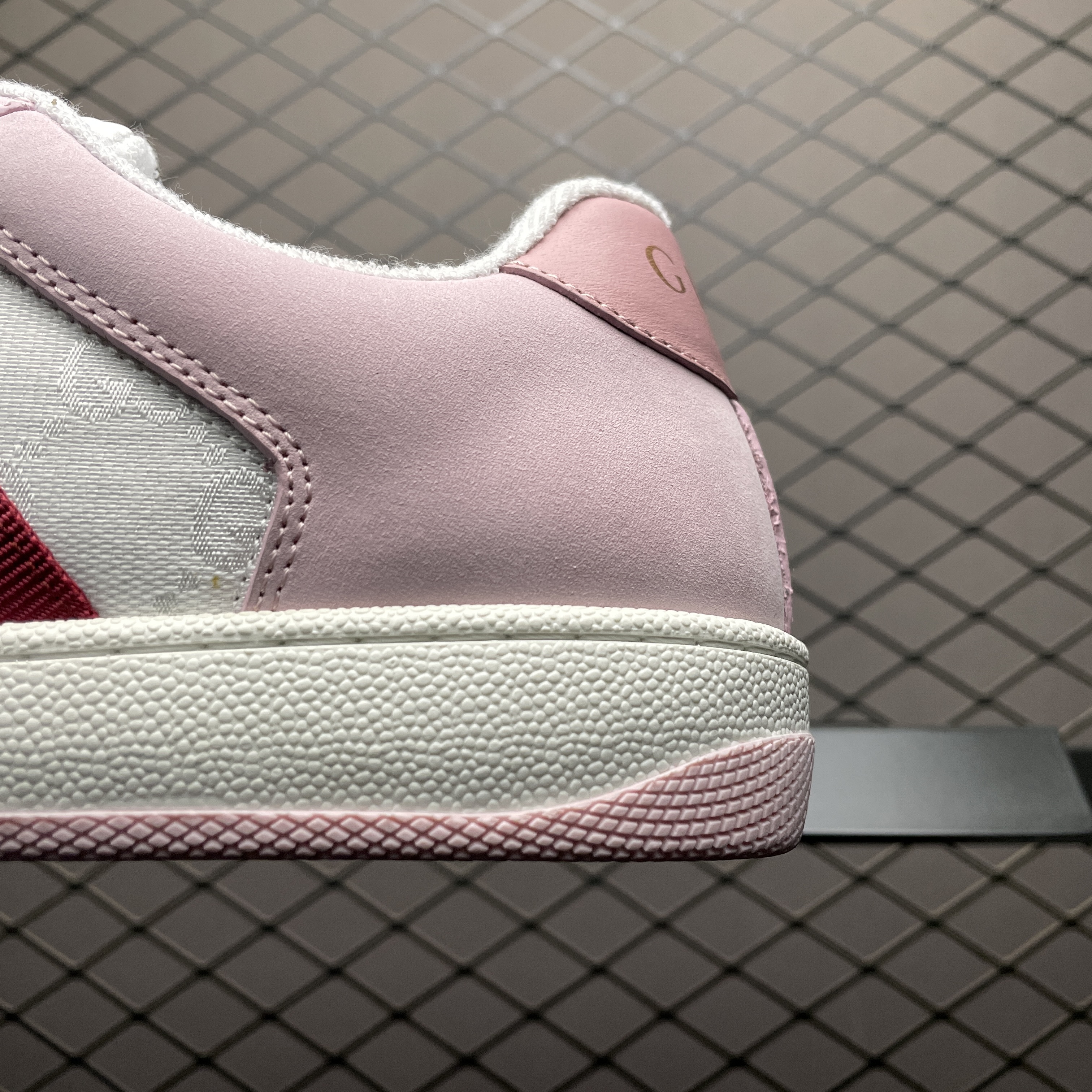 Gucci Screener Low-Top Sneakers 'White Pink'（677423HVKI09090）