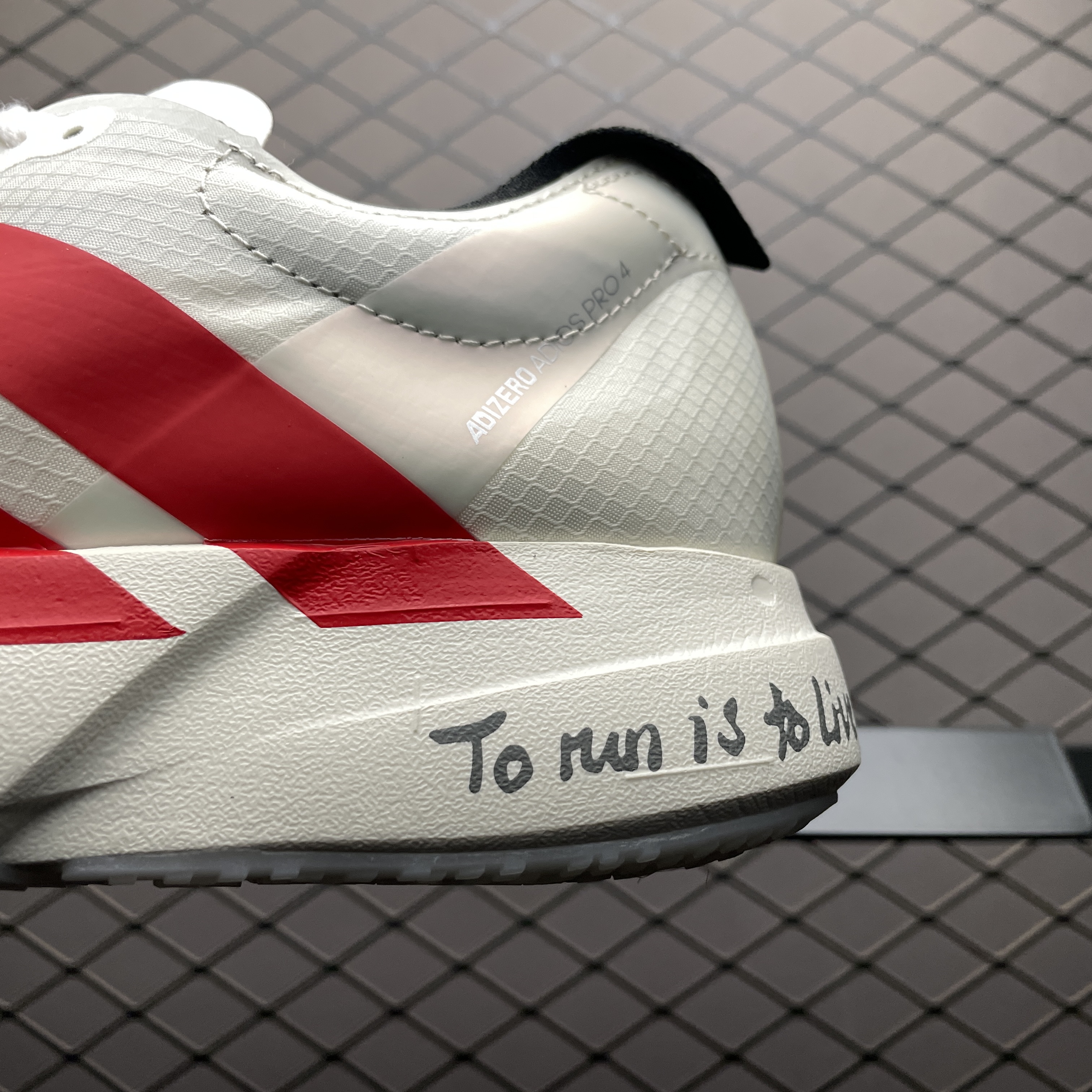 adidas Adizero Adios Pro 4 Off White Better Scarlet（JR6363）