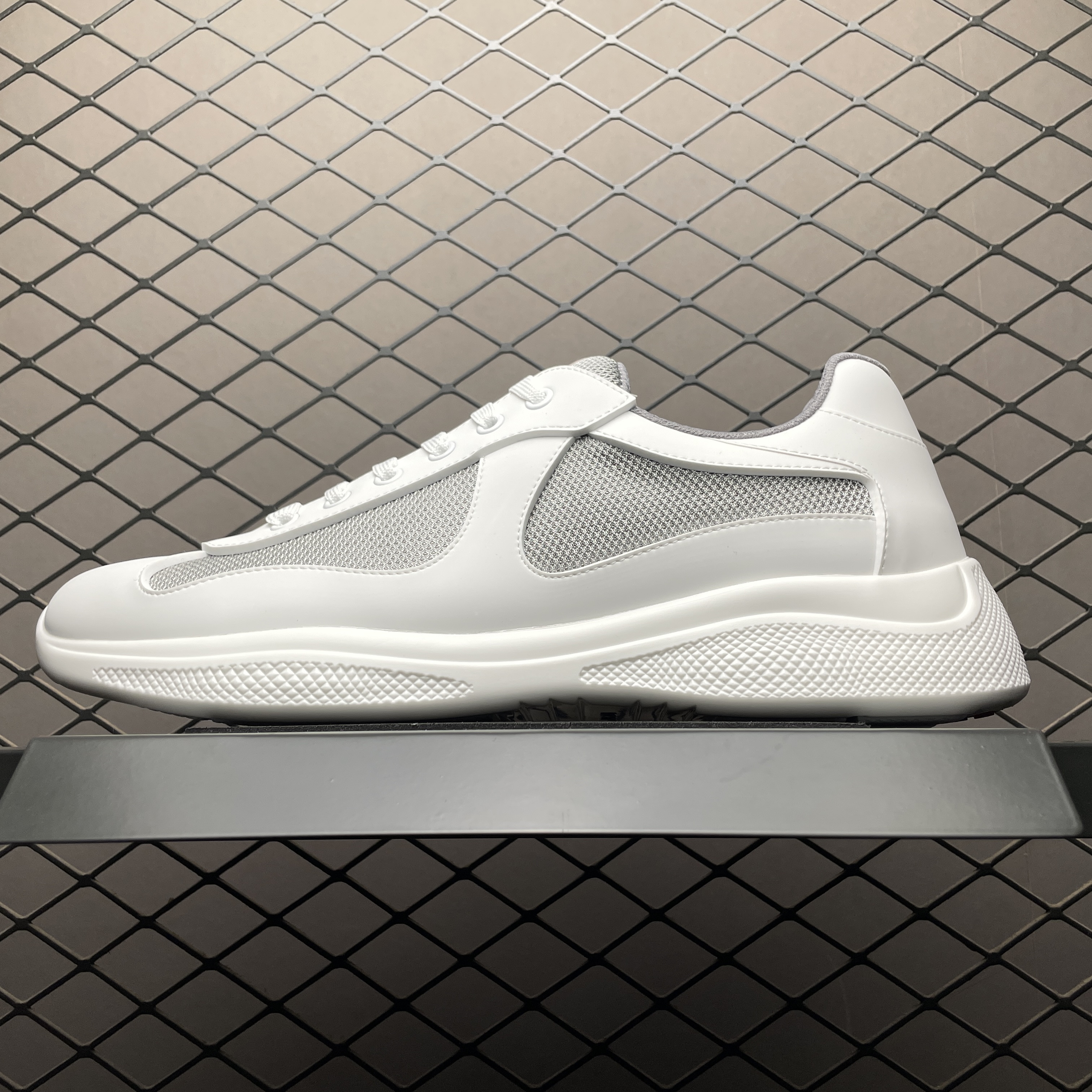 Prada America's Cup Soft rubber and bike fabric sneakers（4E6500_3LLJ_F0001_F_025）