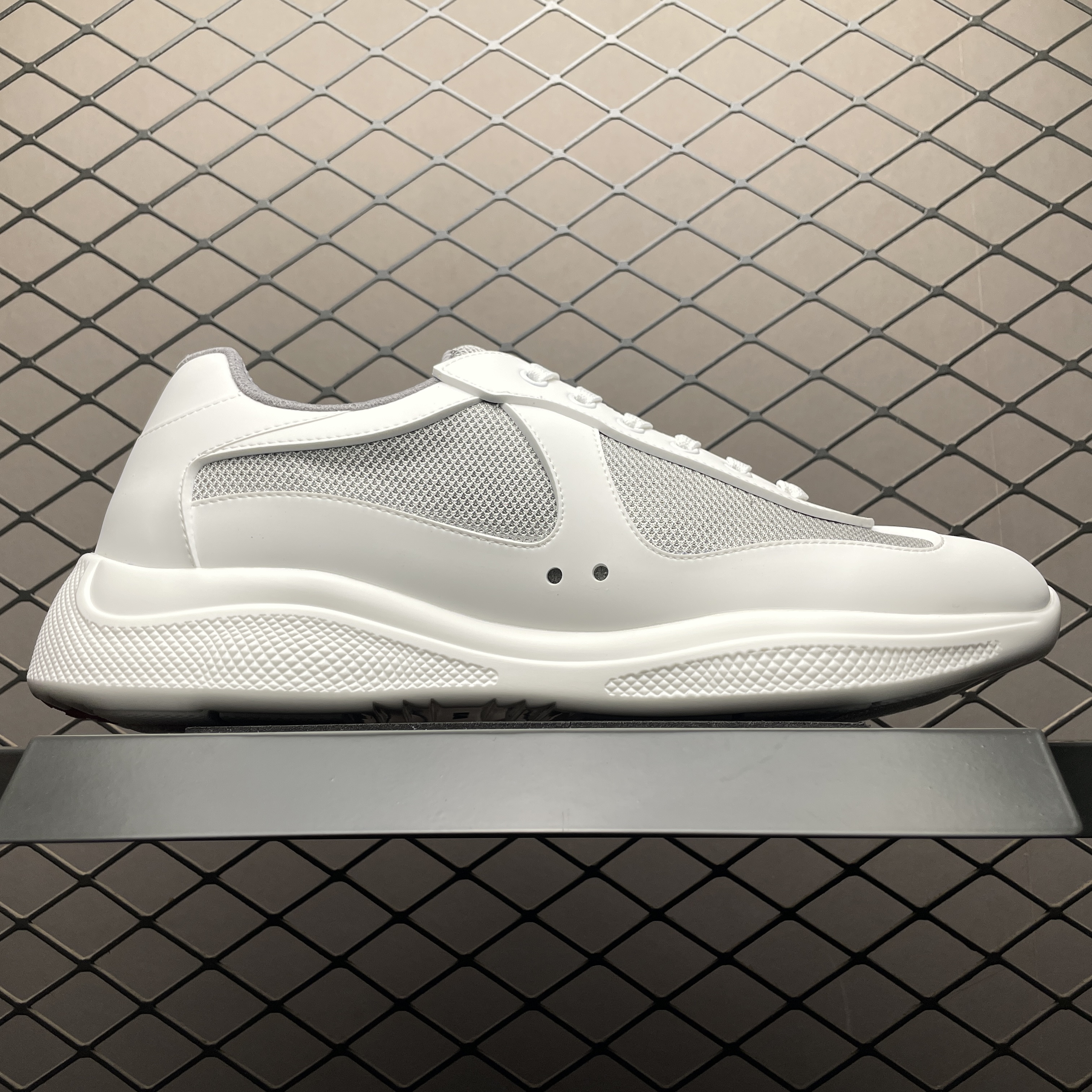 Prada America's Cup Soft rubber and bike fabric sneakers（4E6500_3LLJ_F0001_F_025）