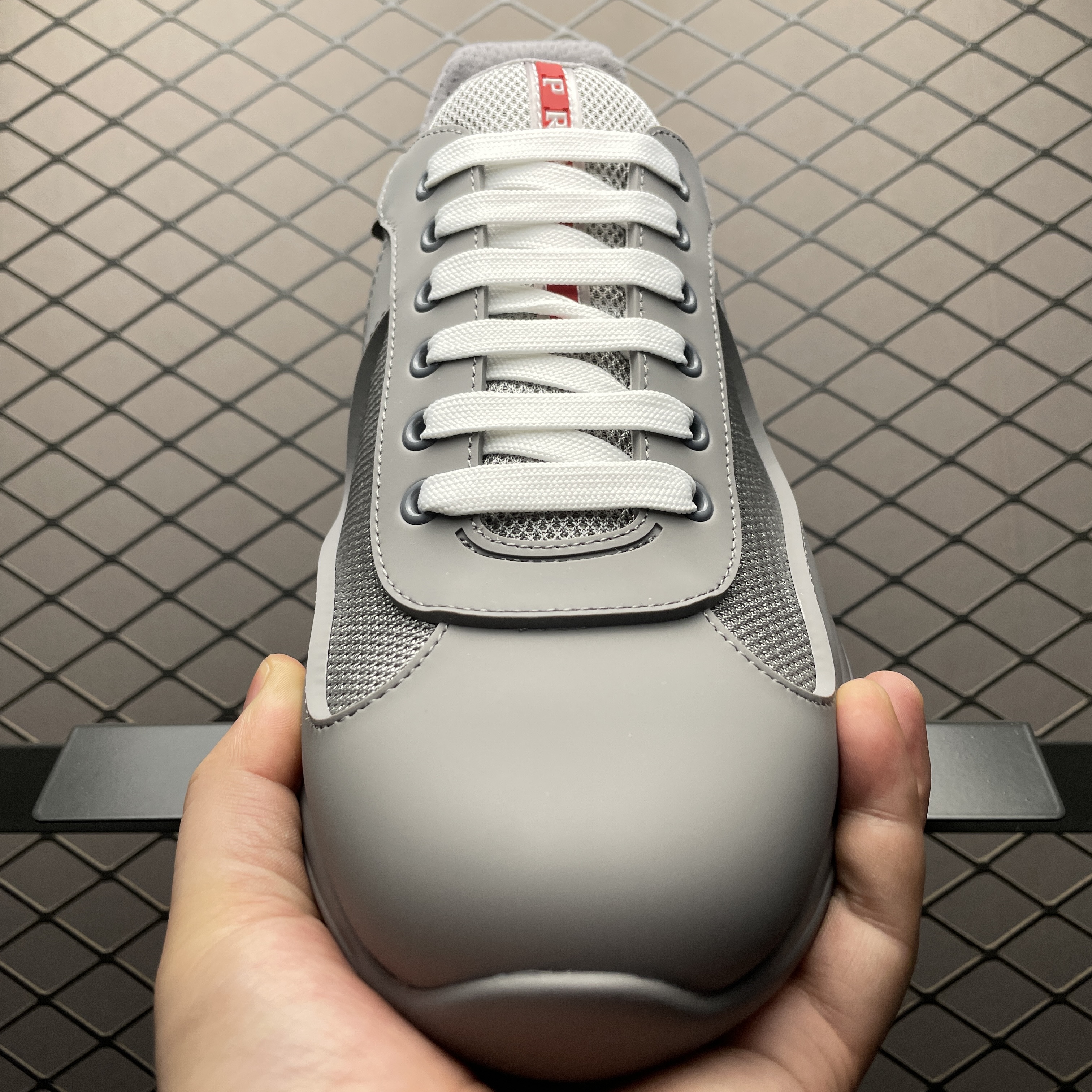 Prada America's Cup Soft rubber and bike fabric sneakers（4E6500_3LLJ_F0276_F_025）