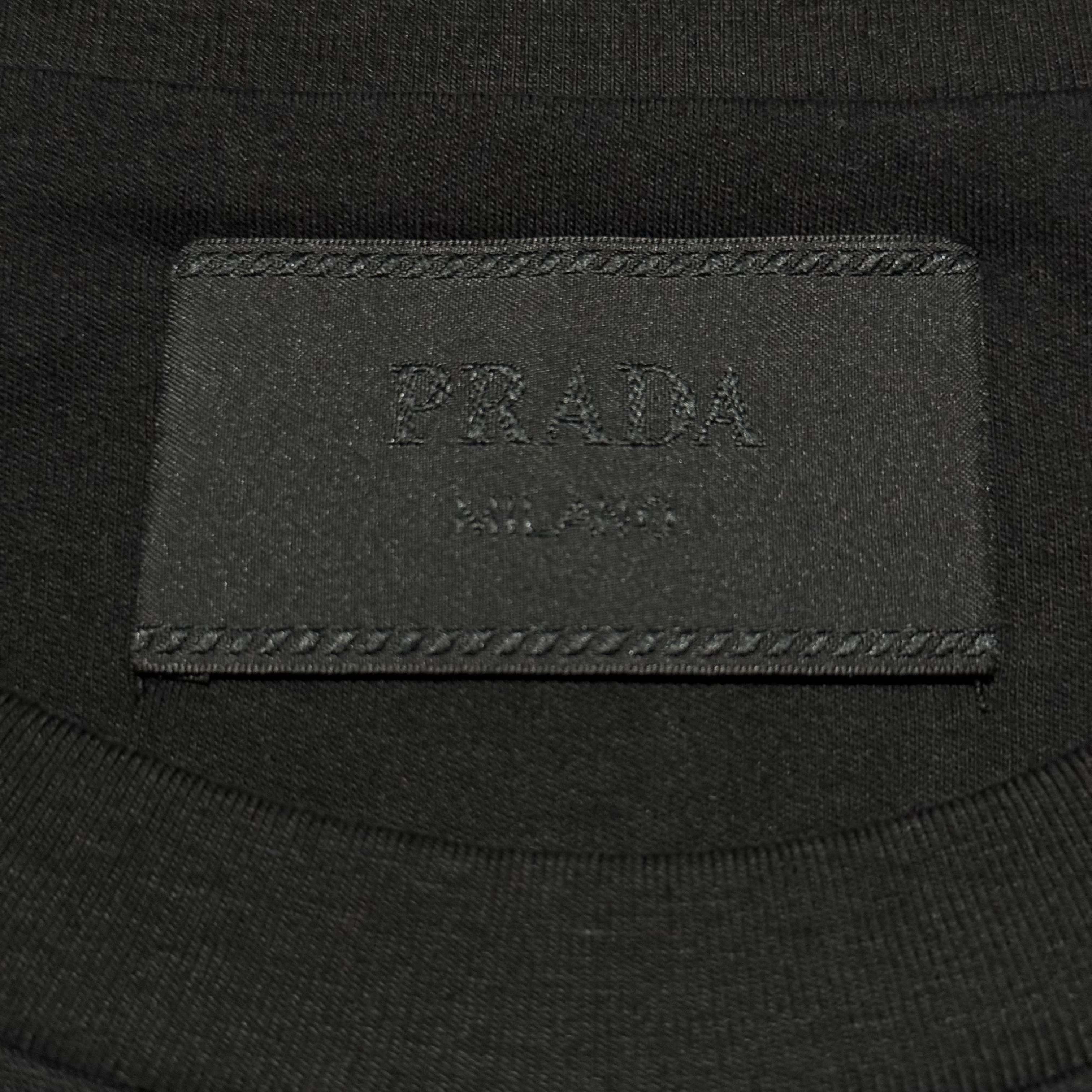 PRADA Cotton short sleeve T-shirt  (POIZON240514148）