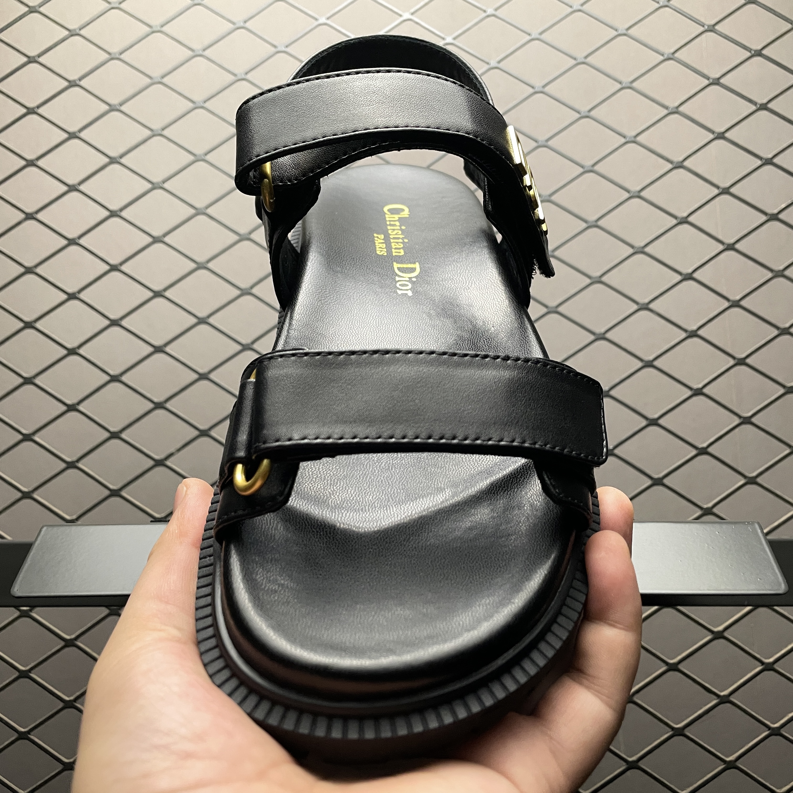 Dior Dioract Sandal 'Black Gold'(KCQ547LAB_S900)